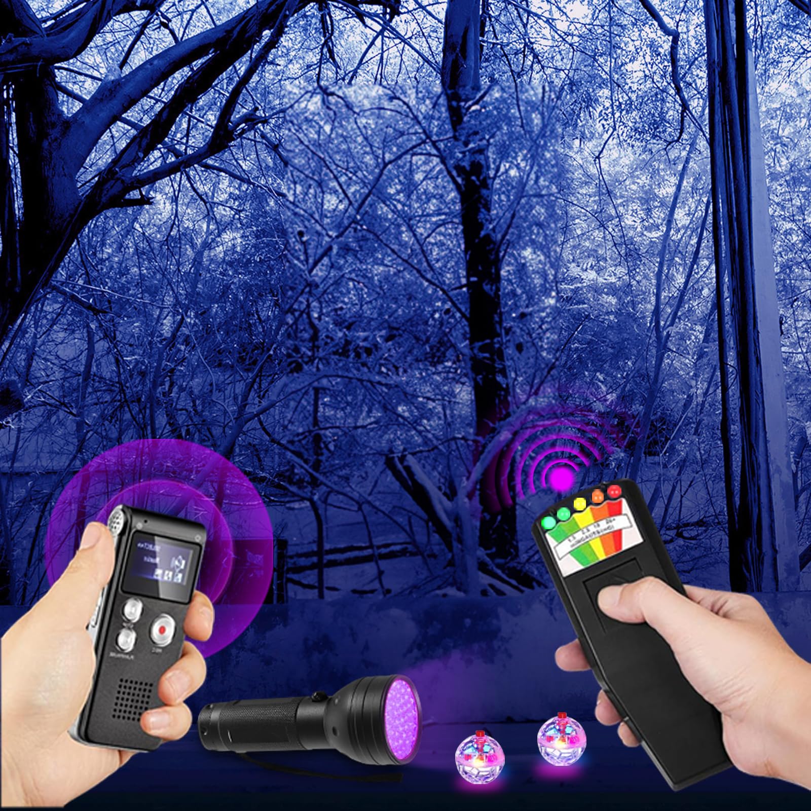 7-Piece Ghost Hunting Equipment,Spirit Hunter Kit,Includes Emf