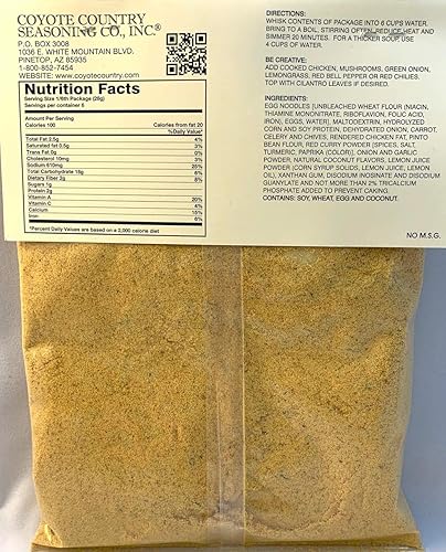 Miniatura 6 de Coyote Country's Green Chile - Mezcla de sopa de fideos con pollo (paquete de 3)
