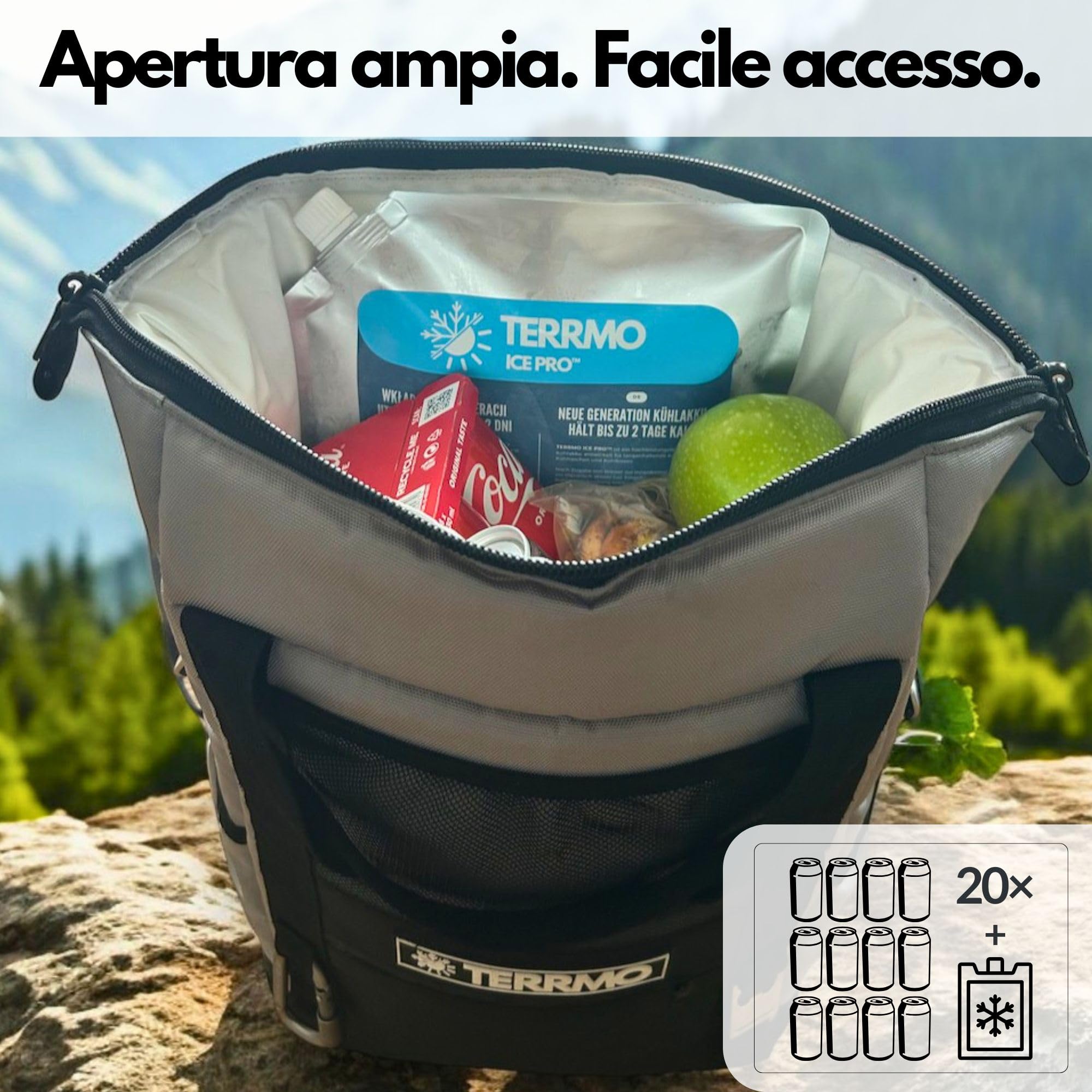 EPIC 25 BP – Zaino Termico 25L con Isolamento Extra Spesso 20mm | Raffreddamento a Lunga Durata 24–48h+ | Zaino Frigo Per Viaggi, Escursionismo, Campeggio e Avventure Outdoor