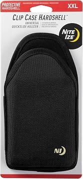 Nite Ize Clip Case Hardshell Universal QuickSlide Holster, Protective Open Top Phone Holster with Belt Clip, XXL