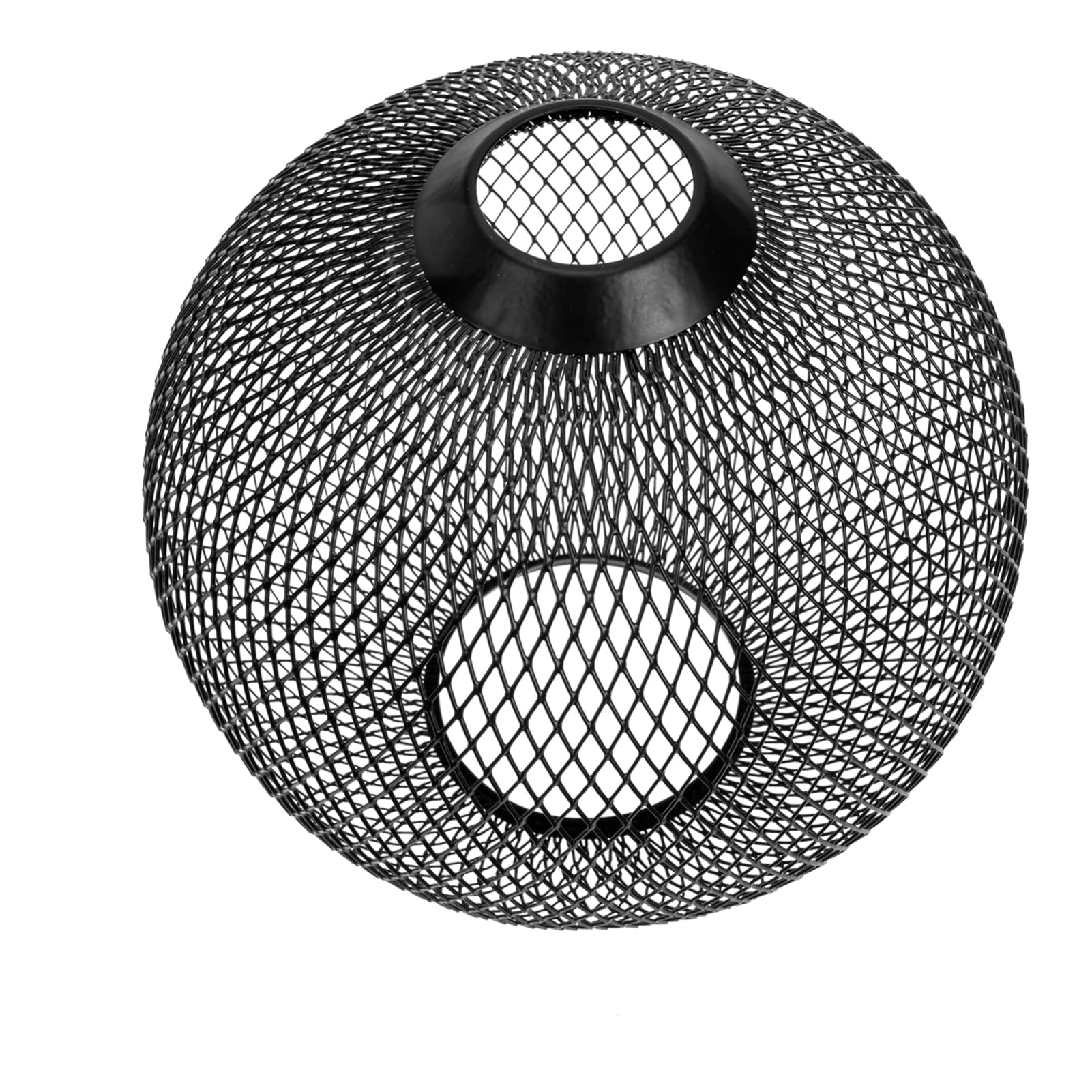 LABRIMP Black Metal Chandelier Lamp Shade 7.87X7.48In Wire Cage Light Cover for Table Lamps Dining Room Kitchen Bedroom Lighting