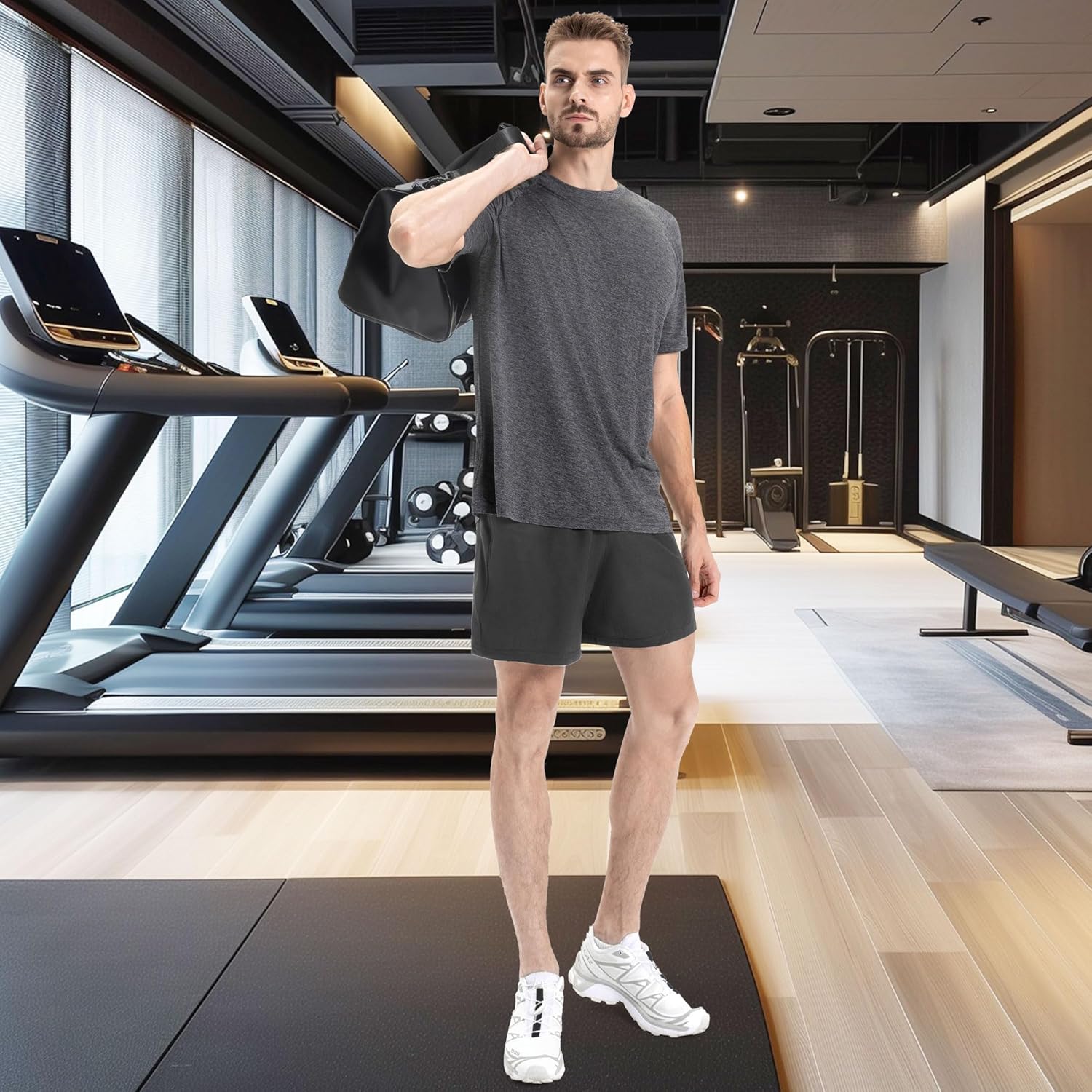 Shorts de ginástica atléticos masculinos de 20 cm – Short de basquete casual preto de secagem rápida com bolsos para corrida e treino em promoção! Veja a oferta e mais achadinhos de Shorts & Bermudas 4 Hoje é o melhor dia para comprar Shorts de ginástica atléticos masculinos de 20 cm – Short de basquete casual preto de secagem rápida com bolsos para corrida e treino com aquele preço maroto! Promoção! Aproveite a oferta! 4