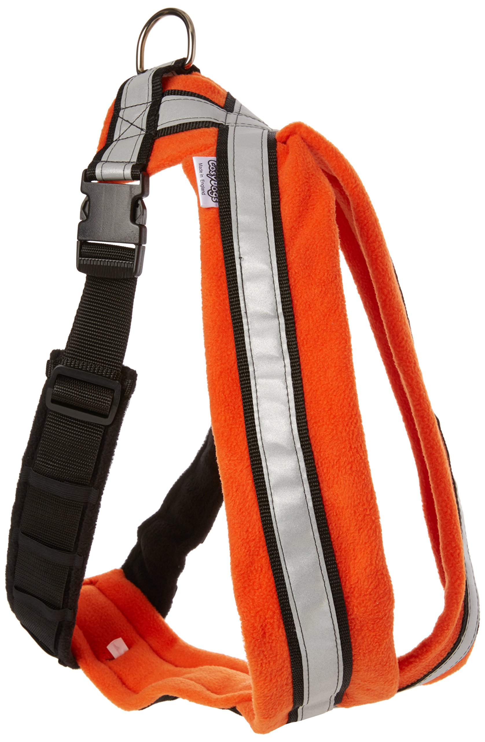 CosyDogs High Visibility Fleece Dog Harness in Orange: Size 7