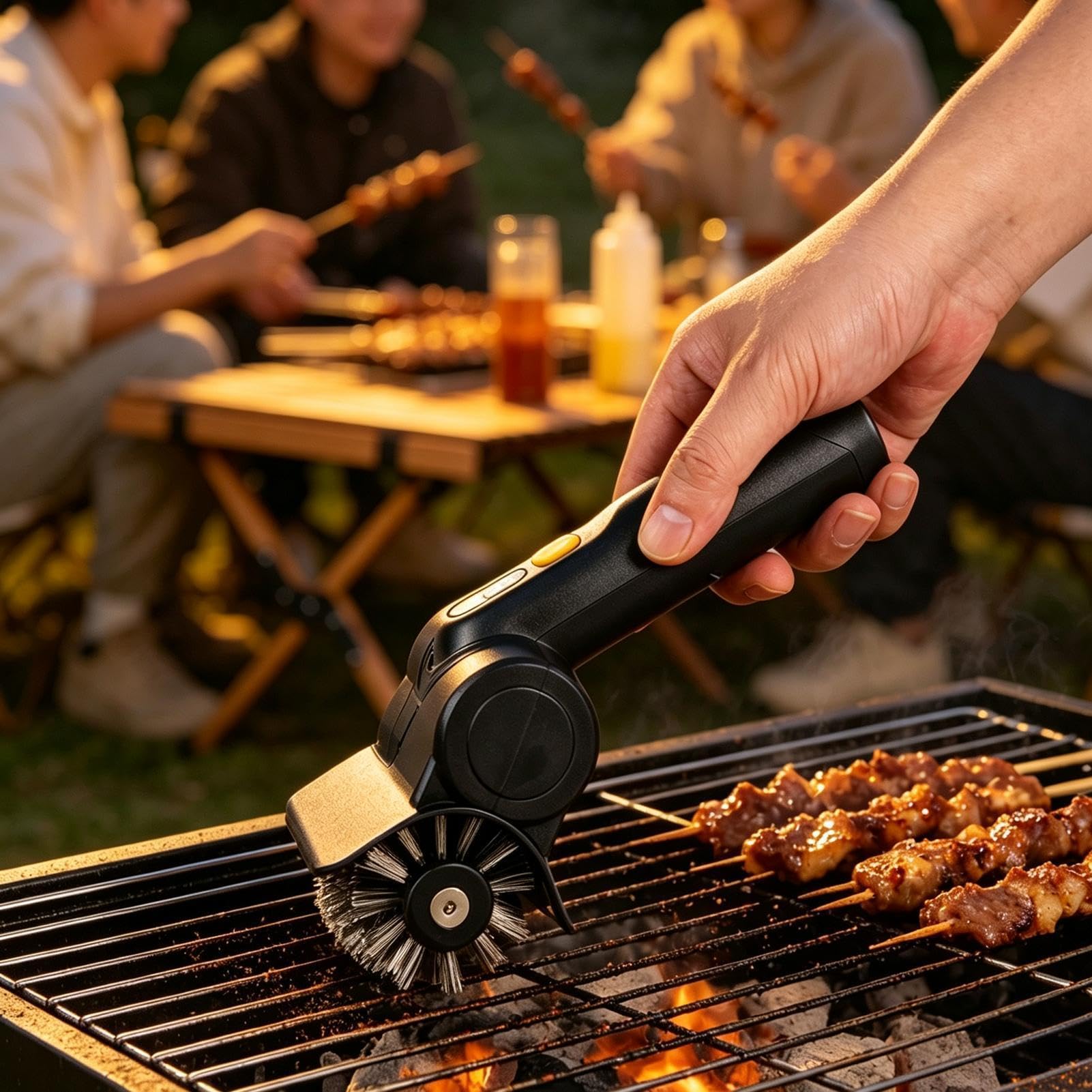 Elettrico Grill Cleaner Automatico Barbecue Roller Cleaner con