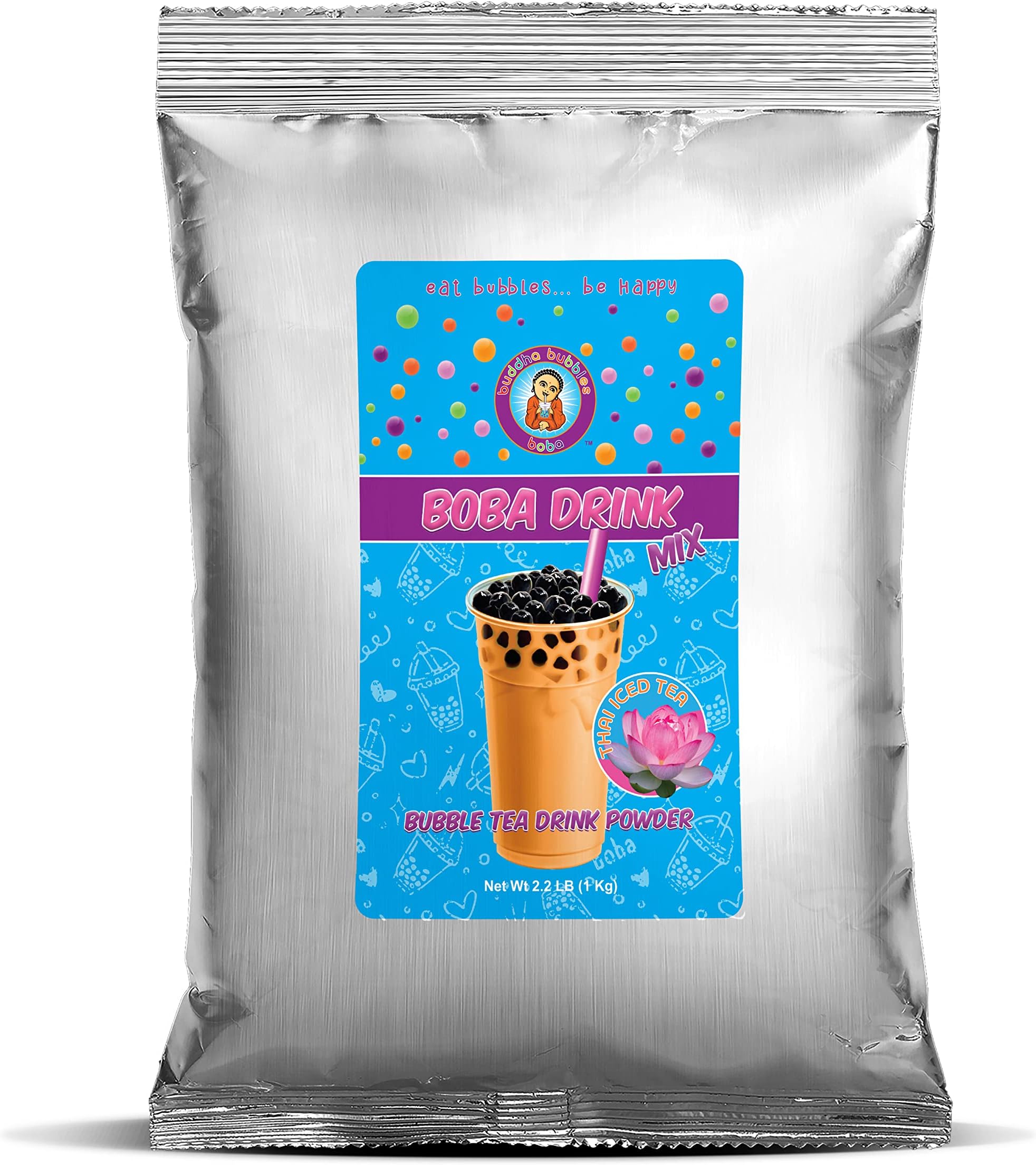 Premium THAI ICED TEA Boba/Bubble Tea Drink Mix Powder By Buddha Bubbles Boba 1 Kilo (2.2 Pounds) | (1000 Grams)