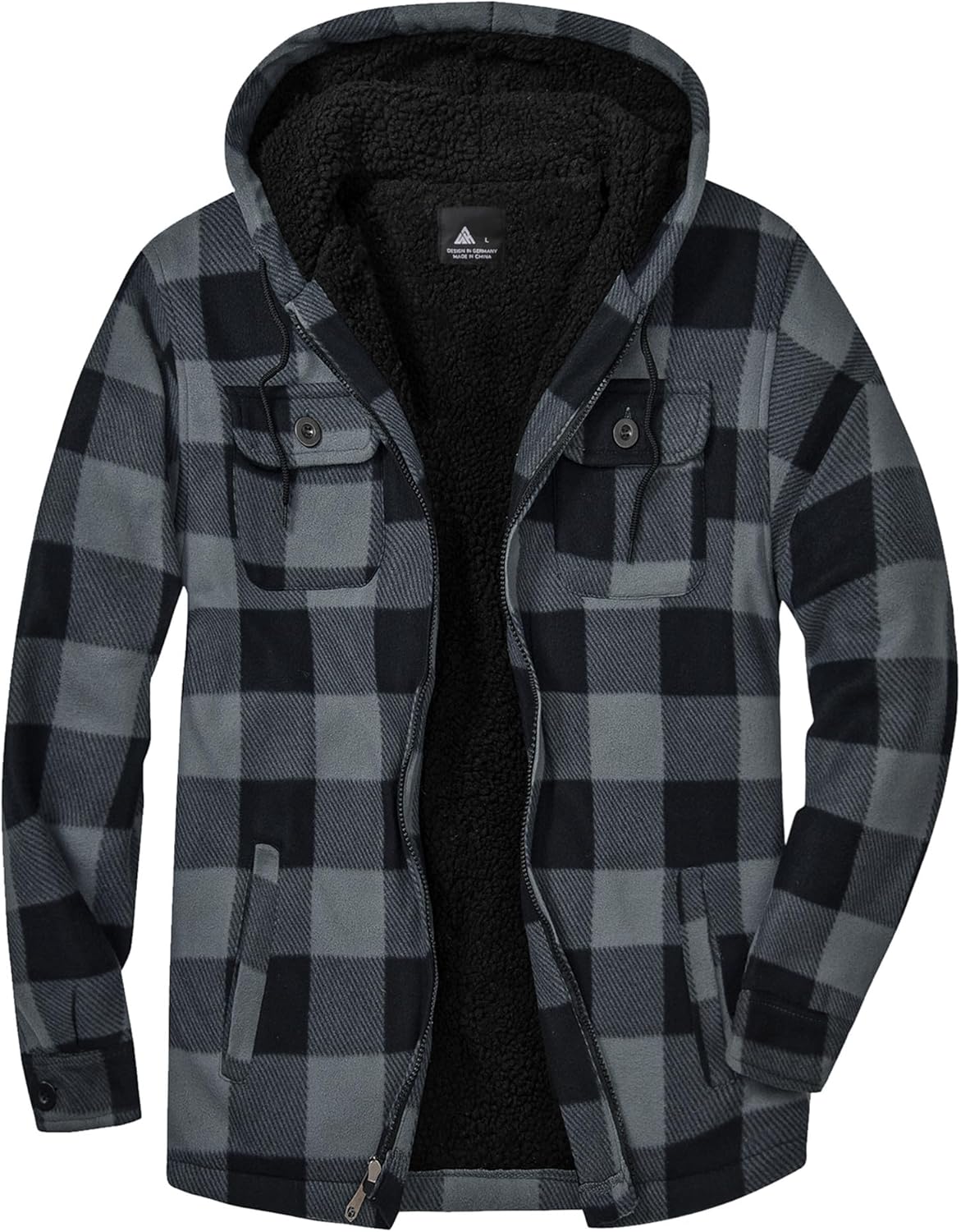 SCODI Men’s Flannel Jacket Sherpa Lined Hoodies Zip Up Fleece Plaid Shirt Jackets Winter Outdoor Coat Warm Outwear SCODI Men’s Flannel Jacket Sherpa Lined Hoodies Zip Up Fleece Plaid Shirt Jackets Winter Outdoor Coat Warm Outwear