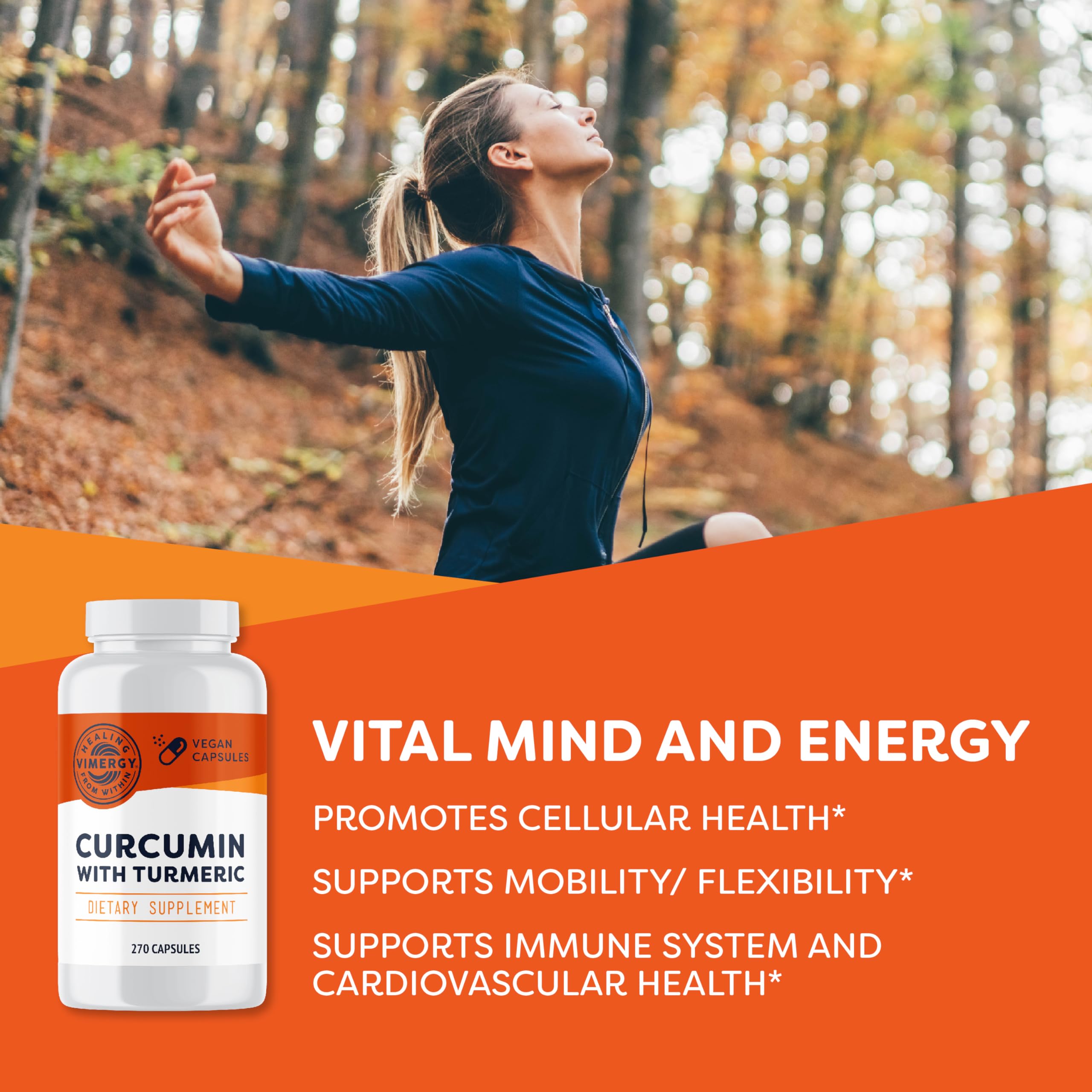 Curcumin 1000mg w/Turmeric, 95% Curcuminoids, Joint Health, 3 Mo Supply — Amazon image 2