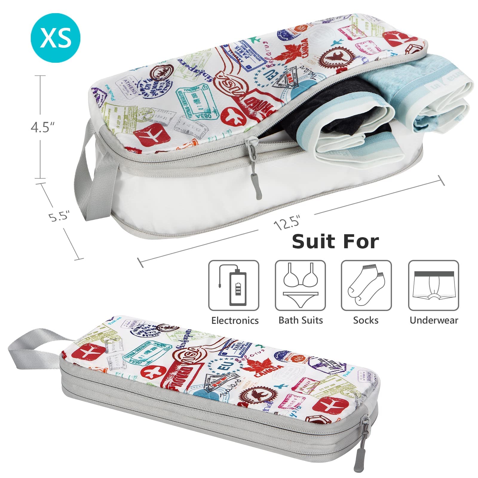 Set Organizer Valigia 6/8/9 Cubi Di Imballaggio Da Viaggio Set Di Pezzi, Cubi Multifunzione Organizzatore Bagaglio Da Viaggio Impermeabile Borsa Di Compressione