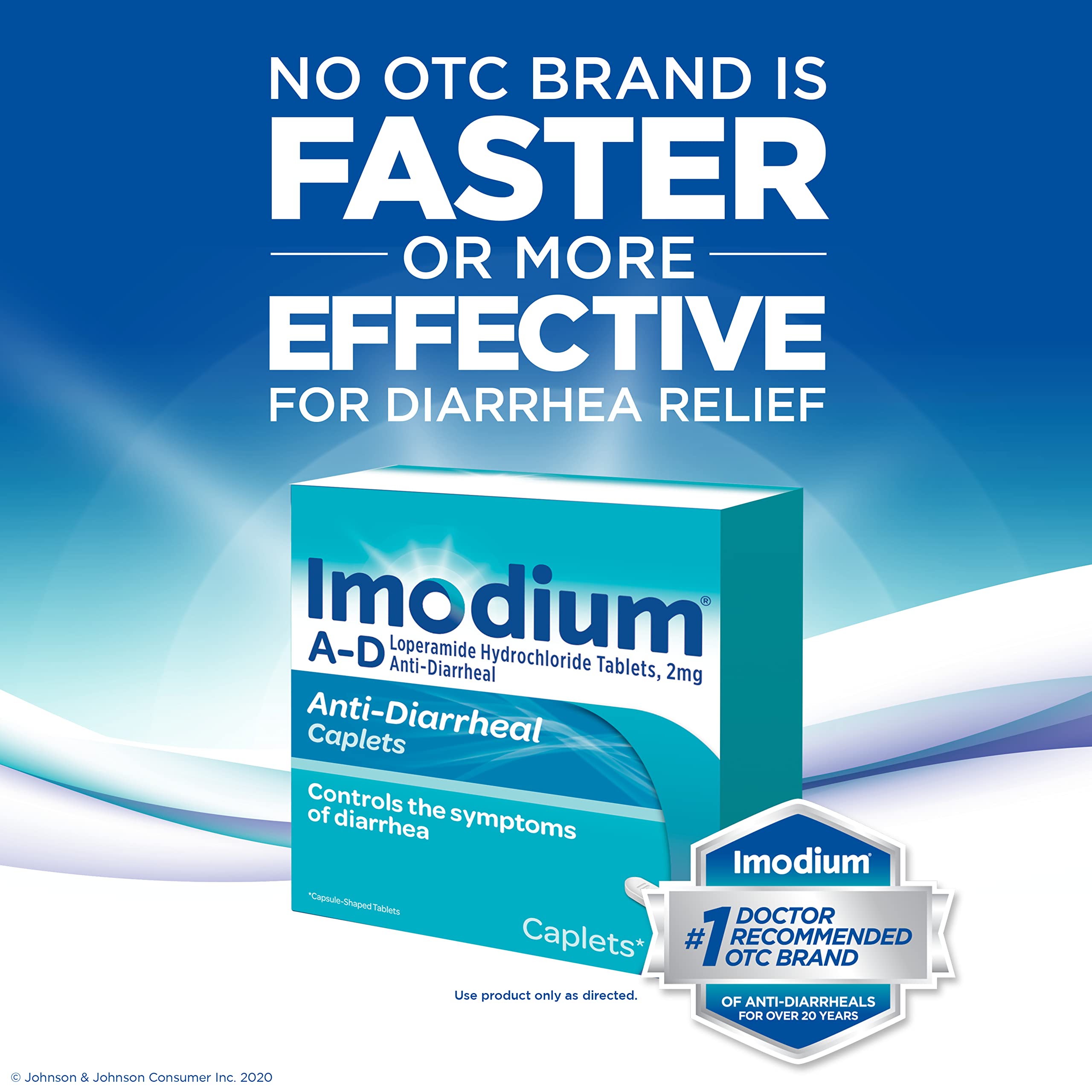 Imodium AD Diarrhea Relief Caplets with Loperamide Hydrochloride, Anti