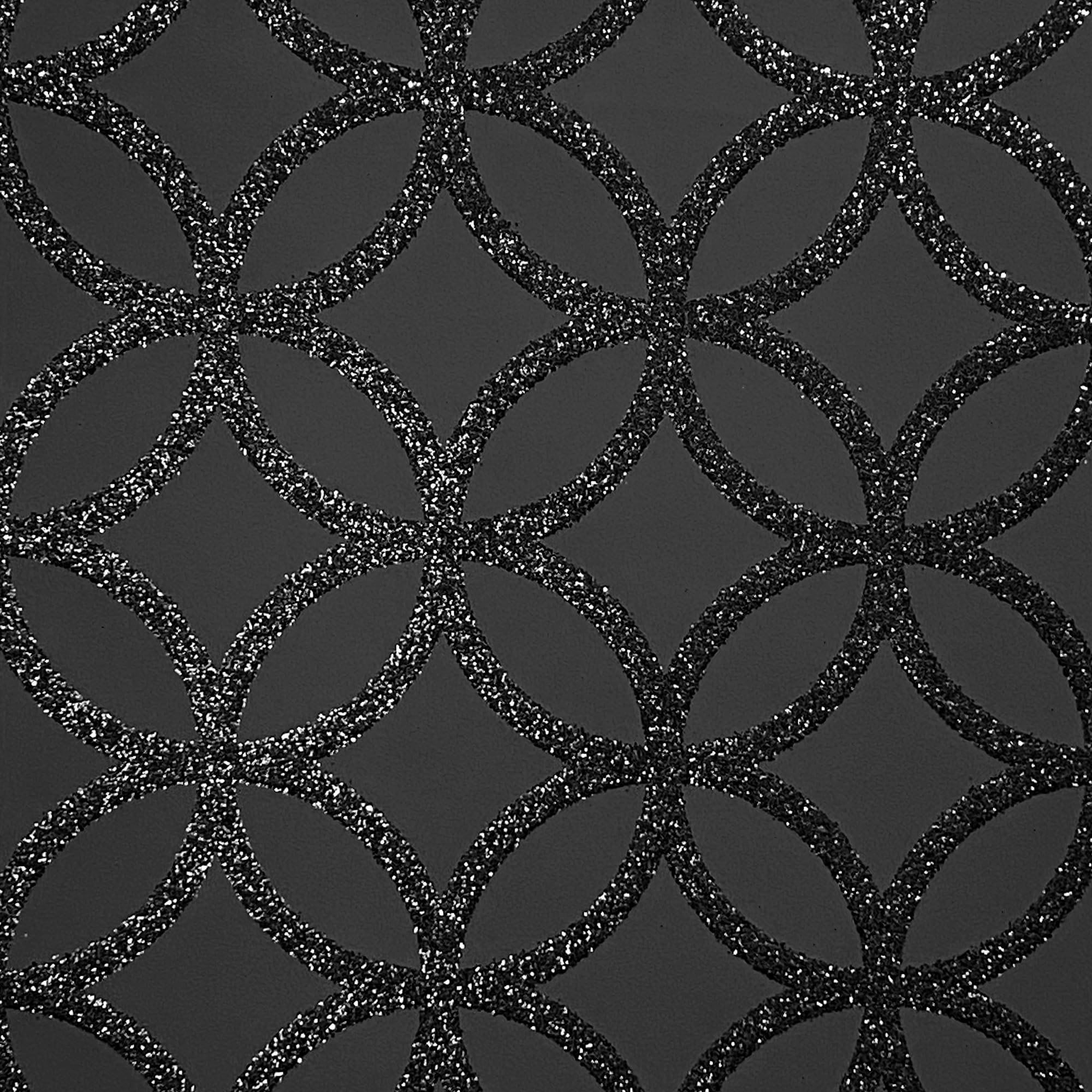 Arthouse Sequin Geometric Black Wallpaper