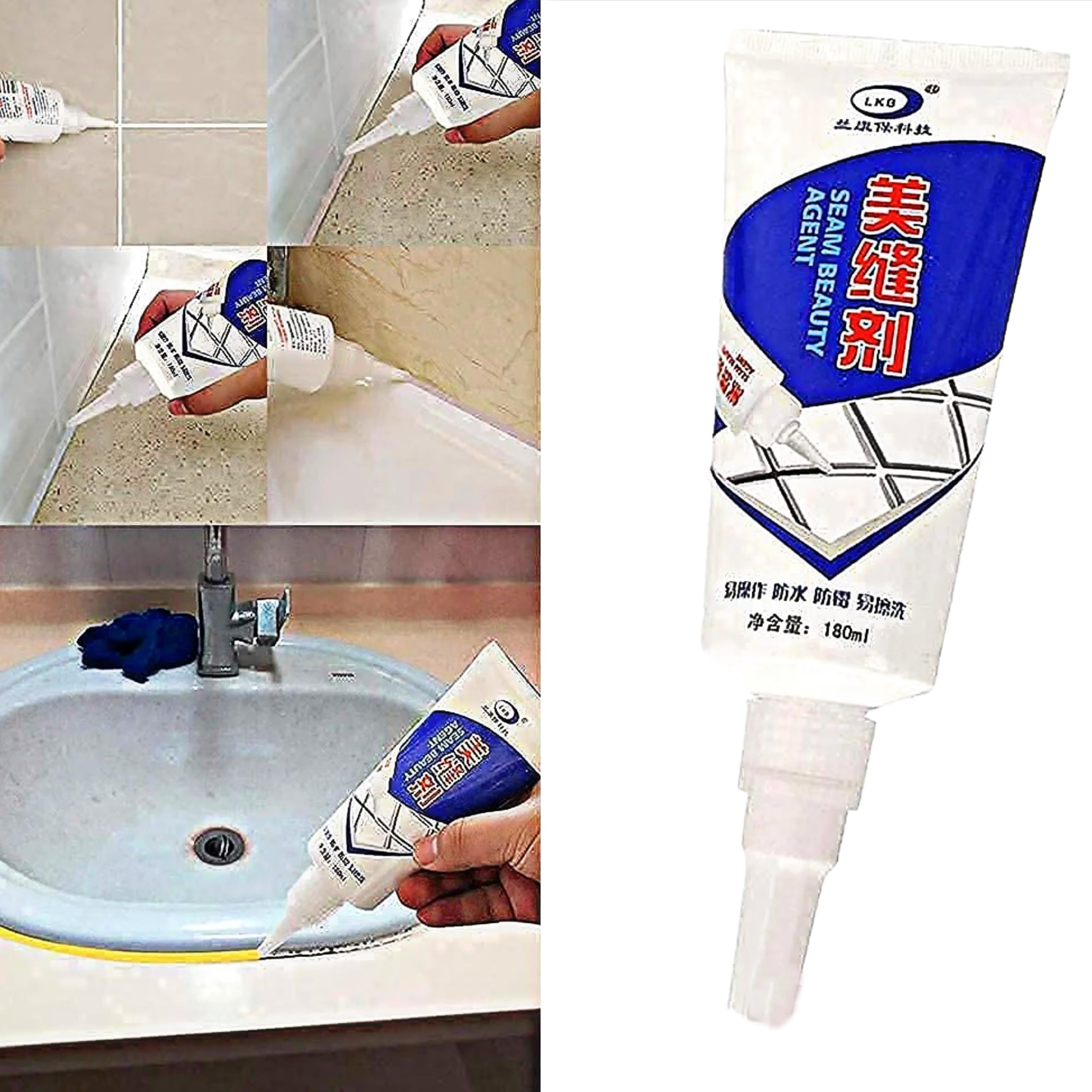 Skylarko Tiles Gap Filler Waterproof Crack Grout Agent Silicone Sealant for Home Sink Grouts Repair Filler Tube Paste for Kitchen Bathroom (180ML.) (B0D39RLQMM) Amazon Price History, Amazon Price Tracker