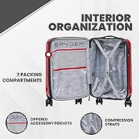 Amazon.com | Spyder Rails Expandable Hardside Upright Suitcase