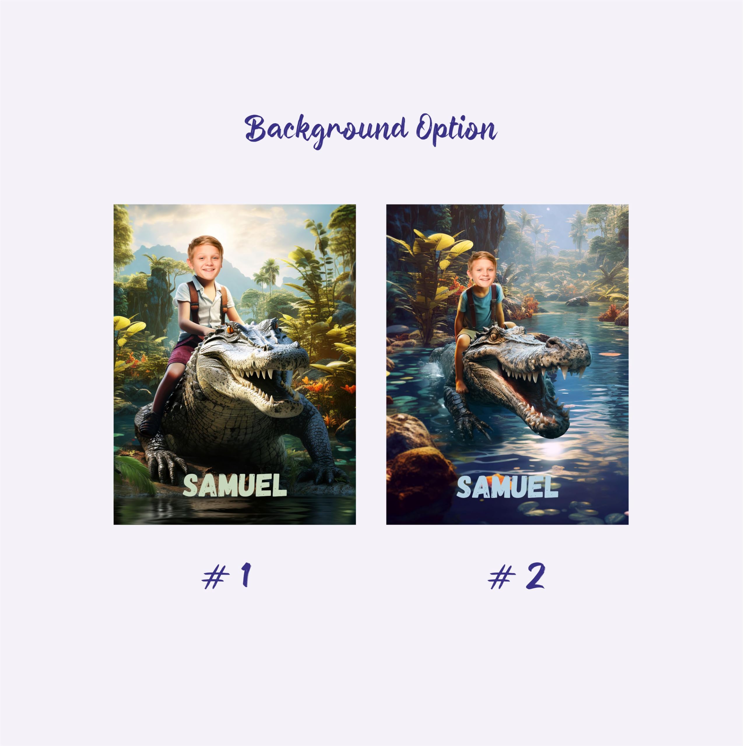 Personalized Photo Blankets Boy Gifts, 50 x 60 Sherpa Minky Blankets for Him Gift, Custom Blanket with Picture, Crocodile Gift for Teen Boys, Meaningful Gifts for Him, Gator Lover Gifts for Kids KC37