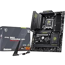 MSI MAG B850 TOMAHAWK WIFI Scheda madre, ATX – Supporta processori AMD Ryzen 9000, 8000, 7000, AM5-80A SPS VRM, DDR5 Memory Boost 8200+ MT, s (OC), PCIe 5.0 x16, M.2 Gen5, Wi-Fi 7, 5G LAN