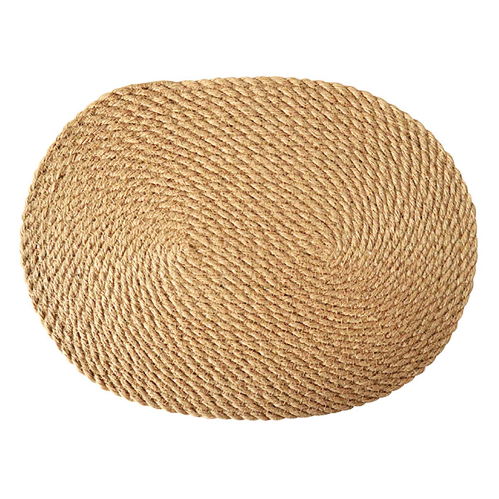 Podkładka pod talerz TEmkin Farmhouse Linen Weaving | Podkładki pod talerze w rustykalnym stylu | Okrągłe, izolujące podkładki chroniące przed oparzeniami do codziennego użytku i na przyjęci