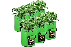 10 Gallon Potato Grow Bags 2 Pack, Heavy Duty Aeration Fabric Pots