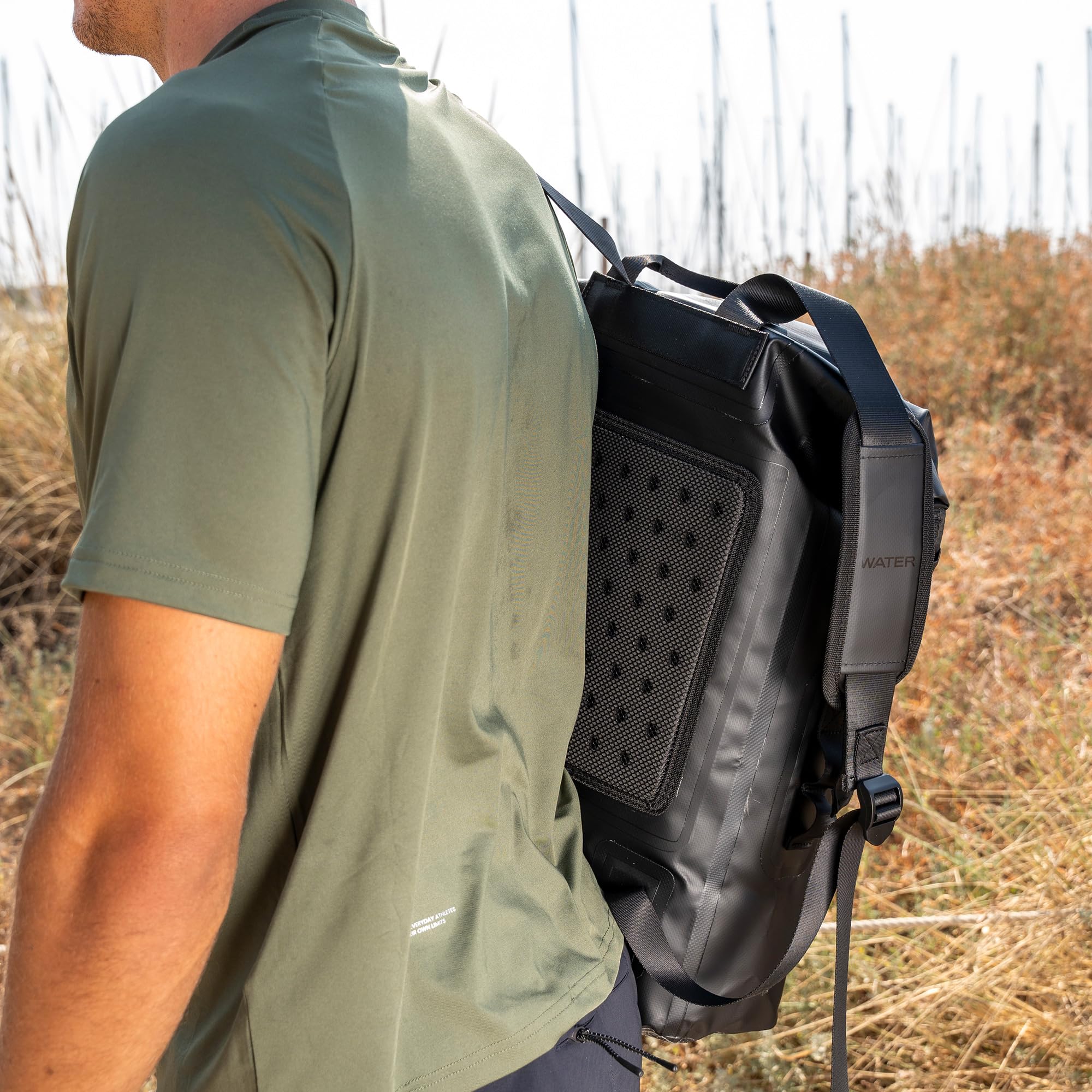 Zaino da viaggio stagno Dry Backpack 30L, Impermeabile, Resistente, Chiusura a rullo, Fibbie di Nylon, Pannello EVA. Sacca Sportiva e Borsa Mare. Zaini da viaggio.