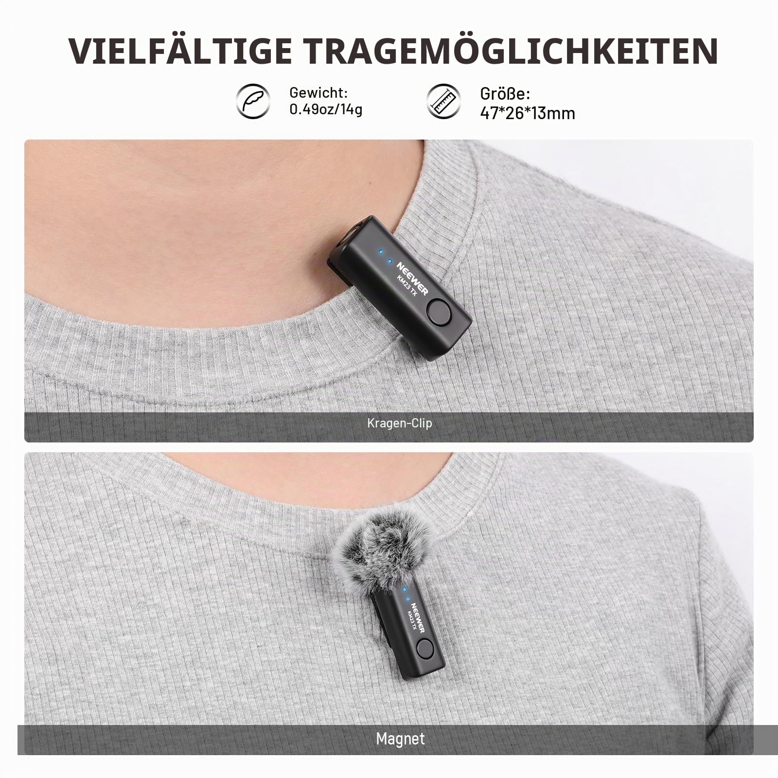 Neewer Wireless Lavalier Mikrofonsystem – Bild 8