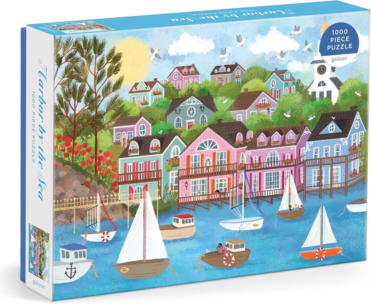 Galison Puzzle Joy Laforme Harbor by The Sea 1000 Pieces