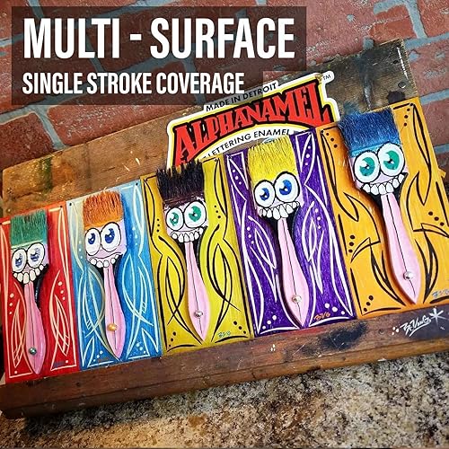 Miniatura 2 de AlphaNamel HobbyModel - Pintura esmaltada, paquete primario, 5 colores esenciales, a base de aceite, secado rápido, adecuado para miniaturas, metal,