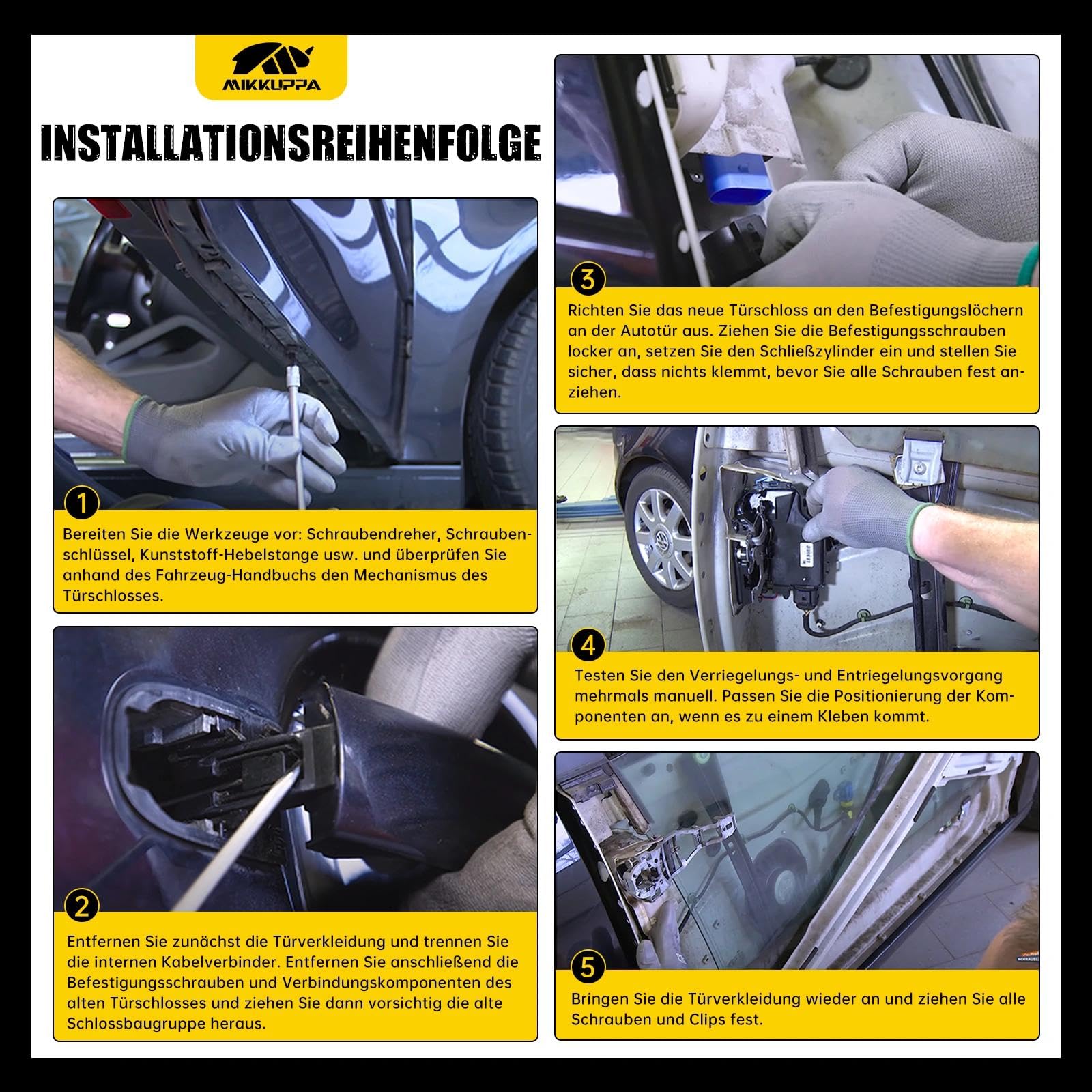 Serrure de porte avant droite pour Golf 4 Bora Passat 3B, MIKKUPPA 3B1837016A Servomoteur avec verrouillage centralisé