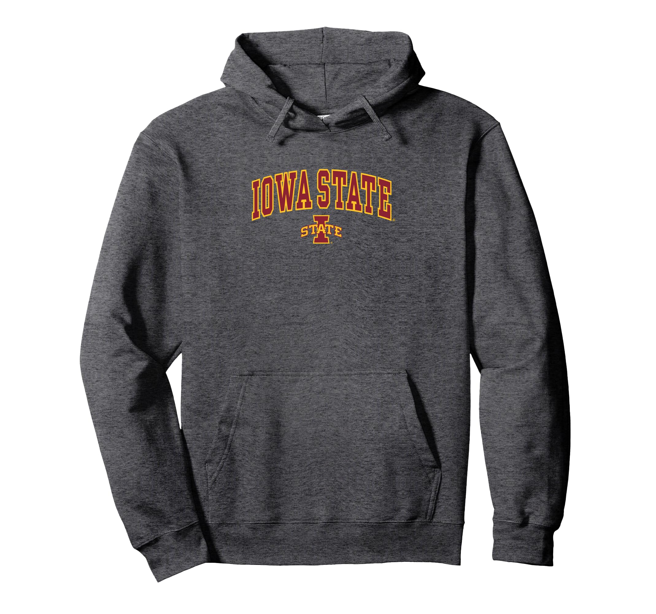 Iowa State Cyclones Arch Over Dark Heather Pullover Hoodie