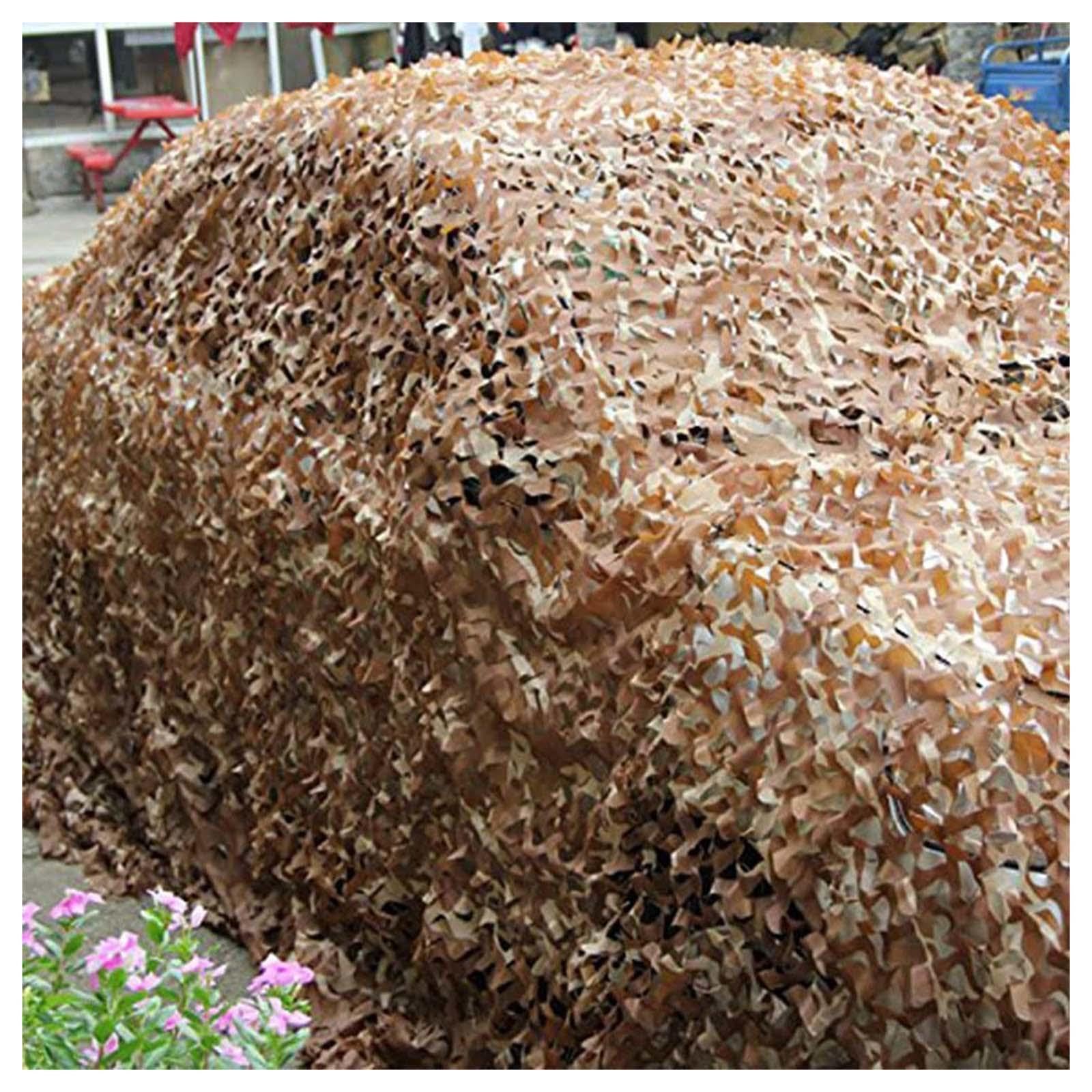 Pustynna siatka maskująca, 2 x 3 m, 2 x 10 m, 3 x 3 m, 3 x 4 m, 4 x 6 m, 5 x 5 m, ogrodowa siatka przeciwsłoneczna, siatka wojskowa, kemping, wzmocniona siatka maskująca, osłona samochodu, dekoracje