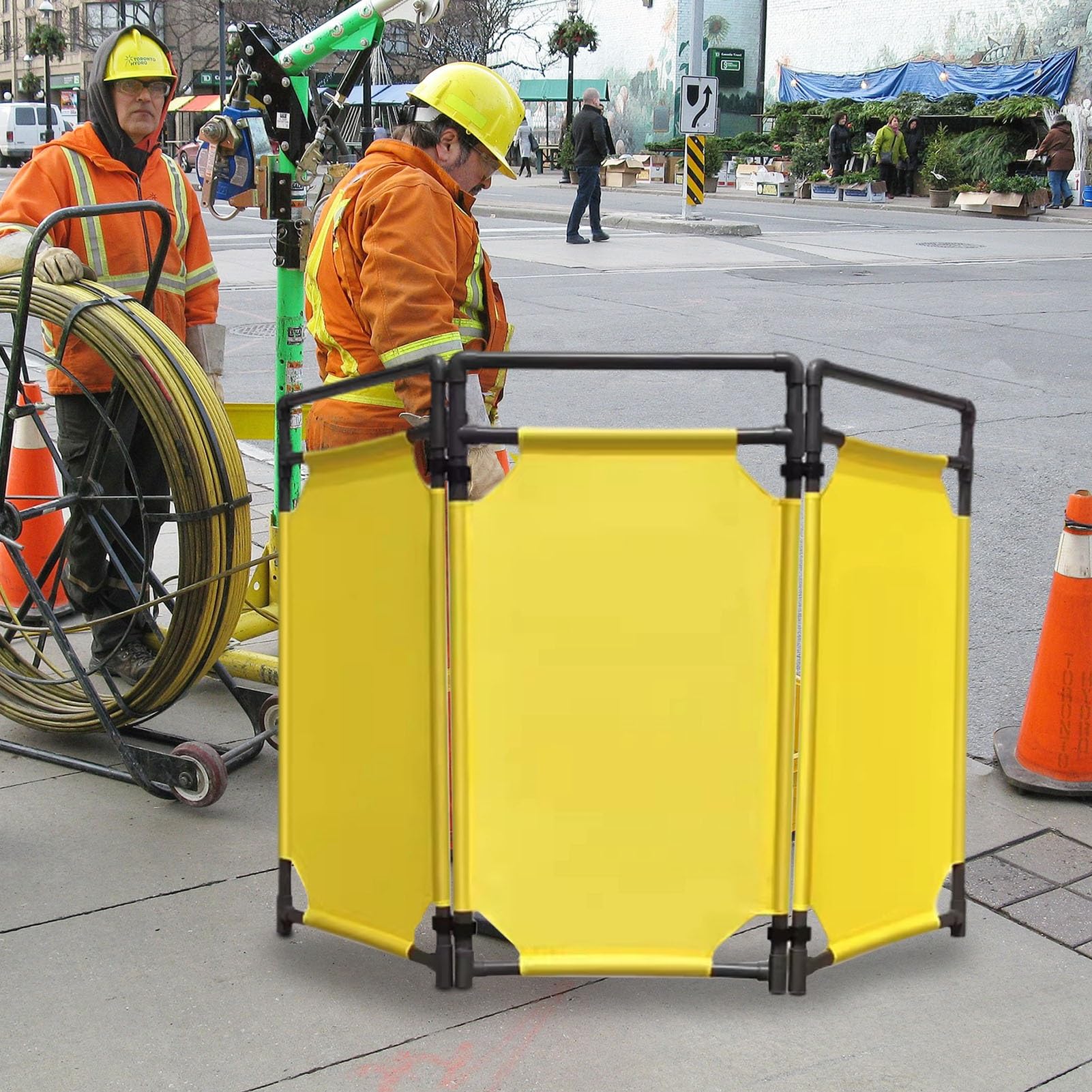 Barrière de circulation portable pour éviter les accidents d'a