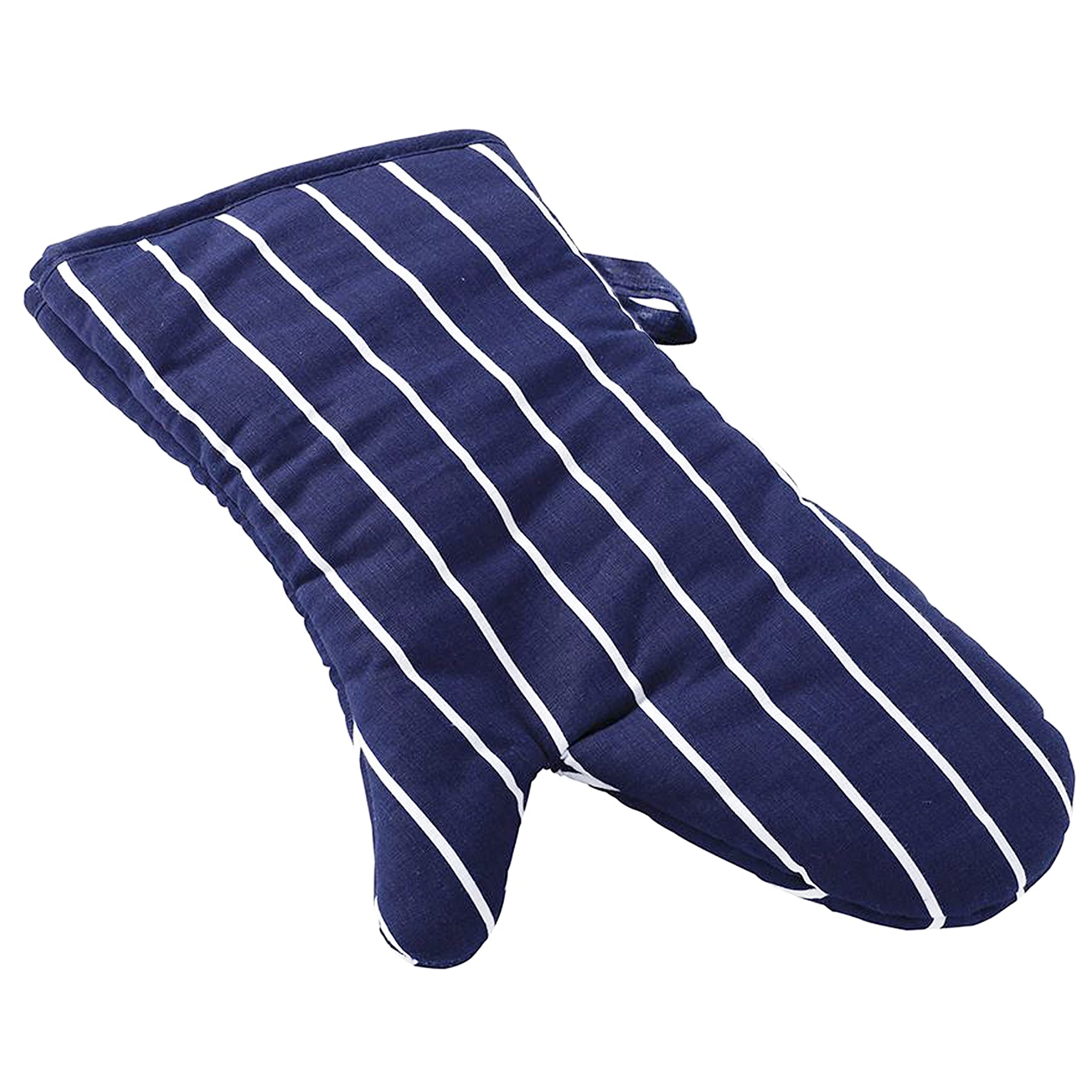 Auntie Morags Blue Eddingtons - Butchers Stripe Single Oven Glove