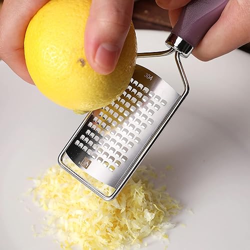 Miniatura 4 de yq Rallador de queso plano de mano, mini rallador de queso de acero inoxidable, herramientas de cocina para queso, chocolate, especias, jengibre,