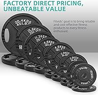 Vista 4 de Fitvids Barbell Weight Set, Cast Iron 1" Standard Weight Plates Including 5FT Standard Barbell Bar & Star Locks, 95 Pounds Set