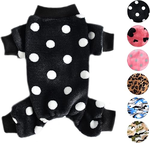 Miniatura 13 de Pijamas para Perros Pequeños para Niñas y Niños, Mamelucos de Invierno, Pjs, Ropa para Clima Frío, Mamelucos para Cachorros de 4 Patas, Suéteres