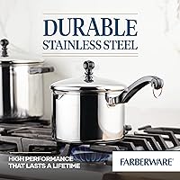 Vista 8 de Farberware Classic Series - Cazo de acero inoxidable, 1 litro, Tapa coladora