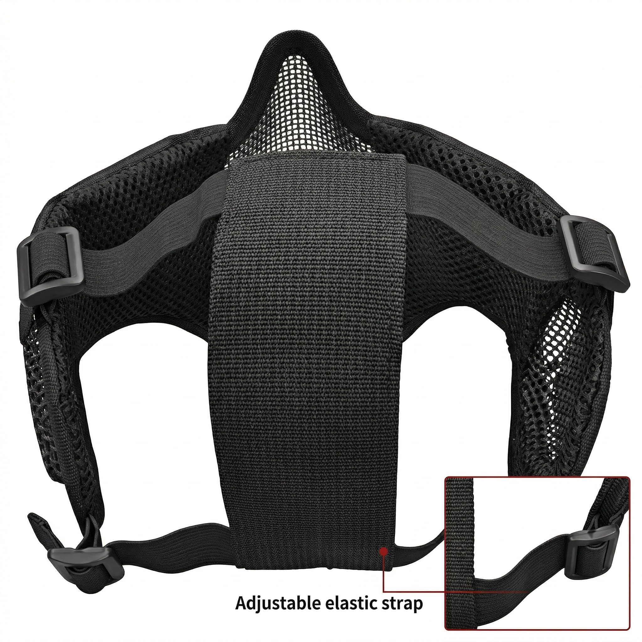 Casco Fast Tattico MH Combinato, con Protezione per le Orecchie Pieghevole Maschera a Rete Mezza Faccia e Occhiali per il Set di Giochi Airsoft Paintball CS