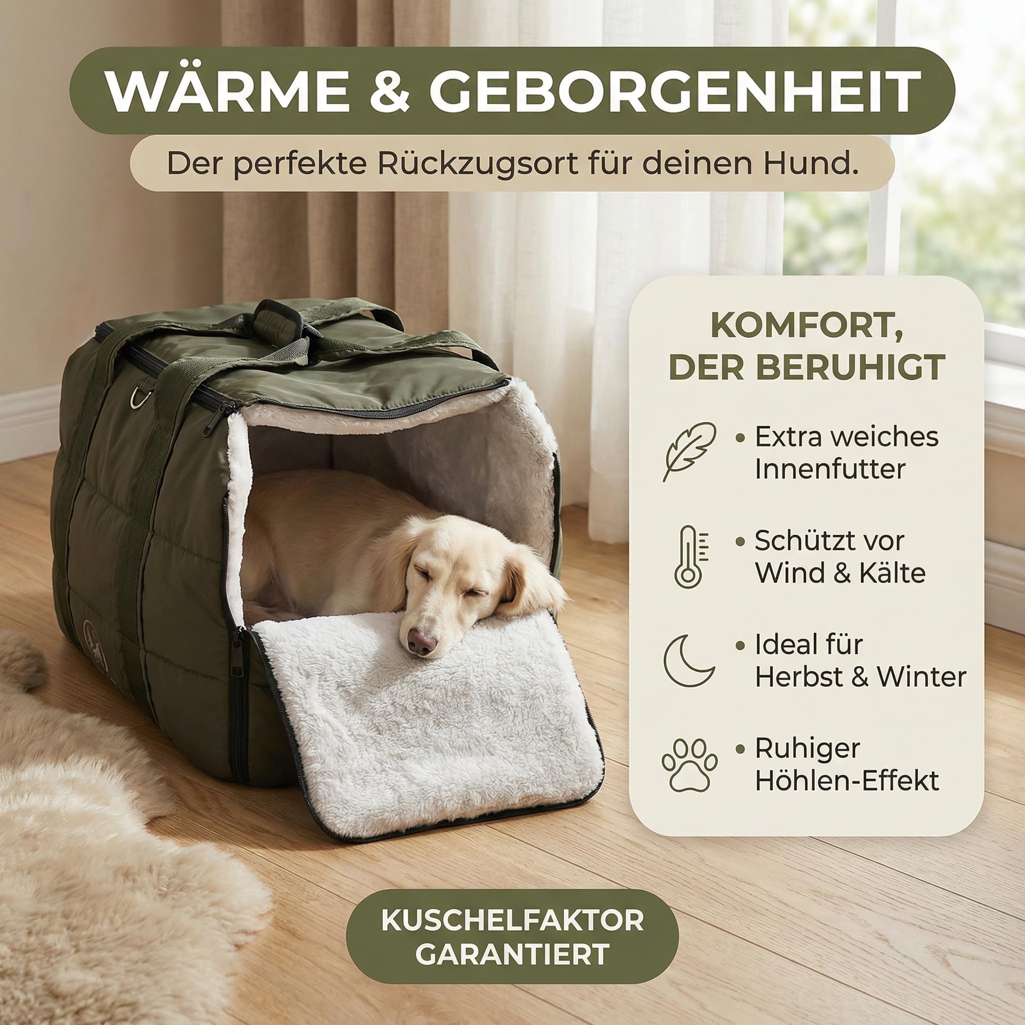 2-in-1 Hundetasche für kleine Hunde 10kg – Hundetragetasche & Reisedecke – Tragetasche für Welpen & Katzen mit Sicherheitsleine & weichem Thermofutter – Praktisch für Café, Auto & Reise