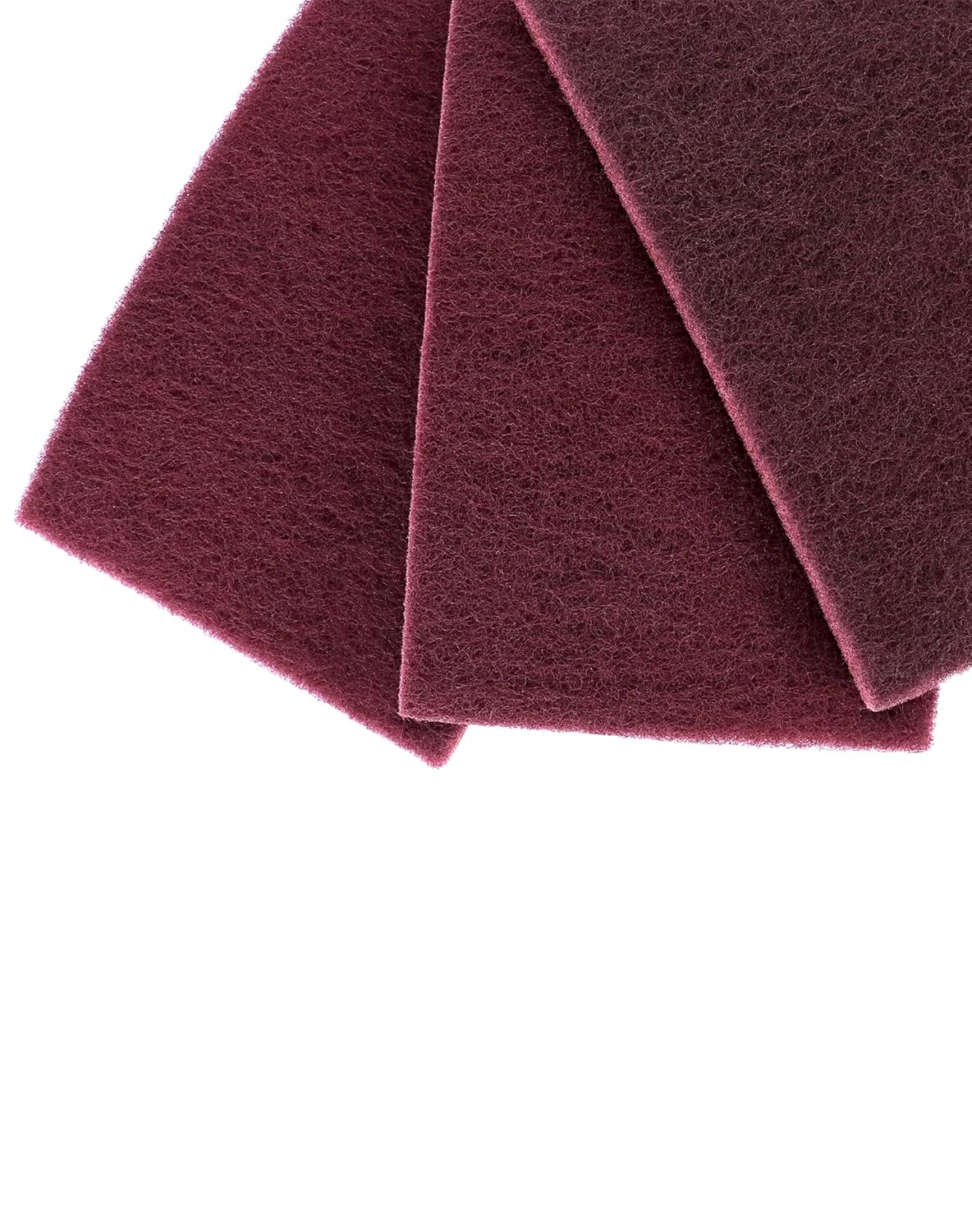 QWORK Scuff Pad Cleaning Pads - 20 Pack, 6" x 9", 7447 Polishing Pads, Aluminum Oxide Hand Pads, Fine Grade, for Automotive Surface Cleaning, Paint Primer, Maroon