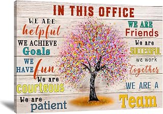 Pink Inspirational Wall Art Office Women Motivational Poster Positive Quotes Wall Decor Motivational Wall Art for Teamwork Painting Prints for Women Office Modern Artwork 24X16 Inch Frameless