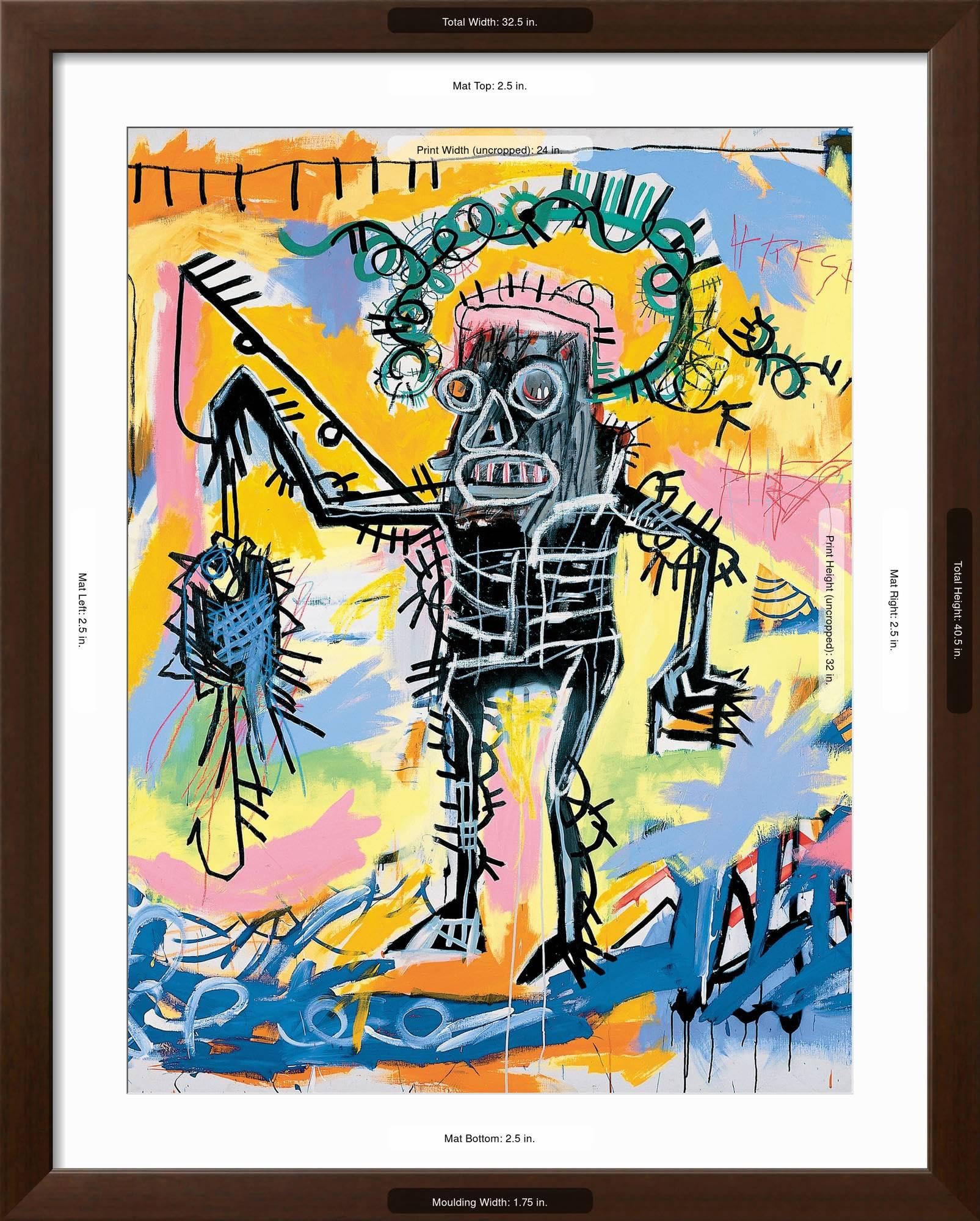 Amazon.com: ART.COM Wall Giclee Print Untitled, 1981 on Brown