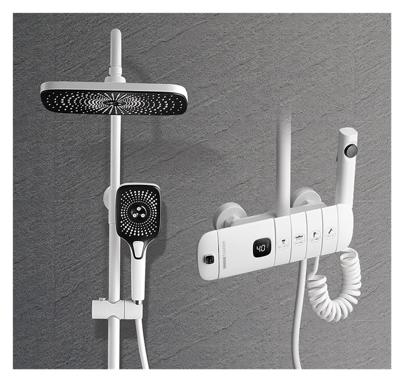 Ducha Digital, de ducha Digital LED, juego termostática for baño, montaje en pared for bañera, grifo lluvia for SPA, grifos lujo modernos(10 Thermostatic)