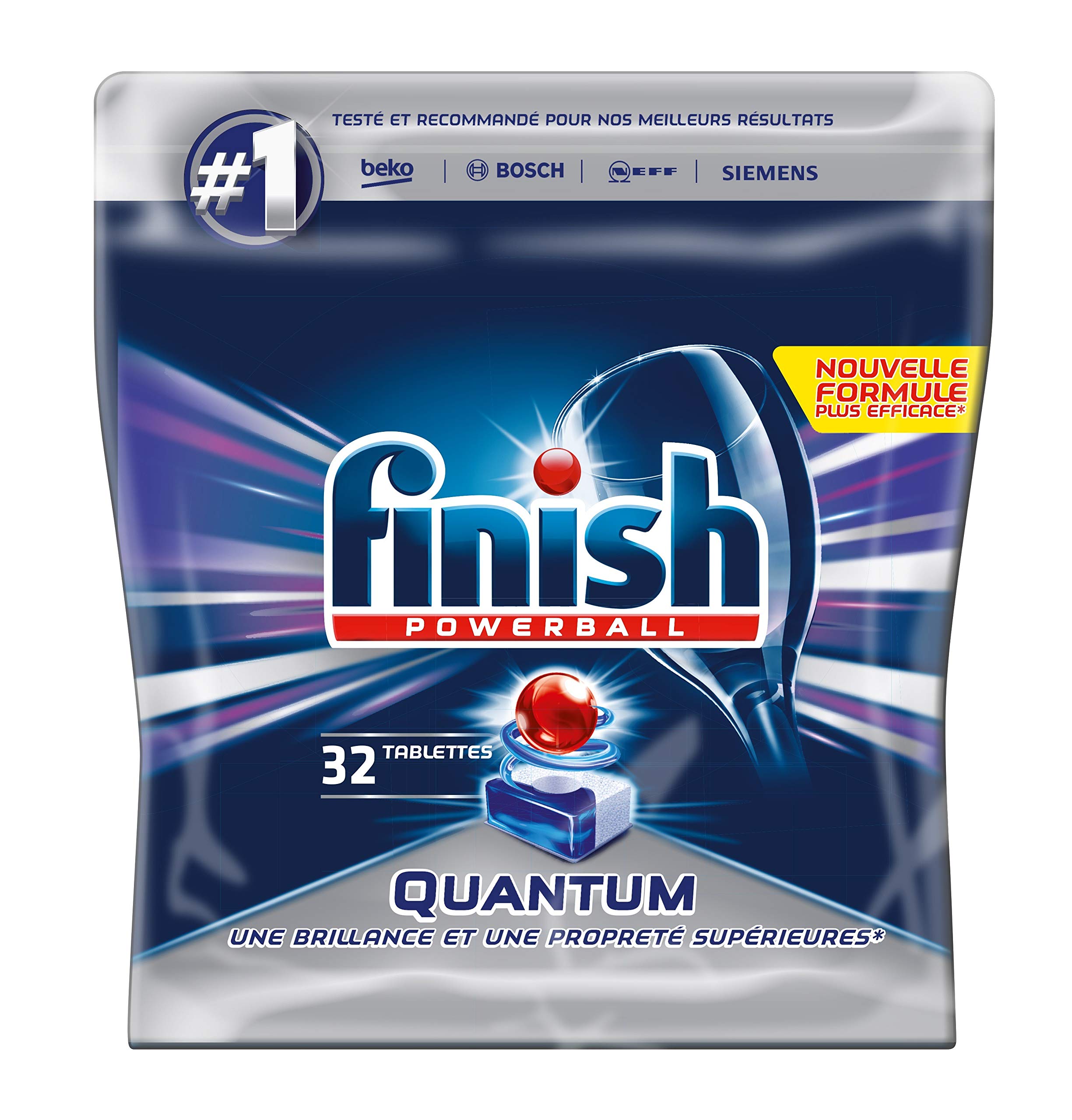 Finish Quantum Detergente para lavavajillas 32 tabletas - Paquete de 3