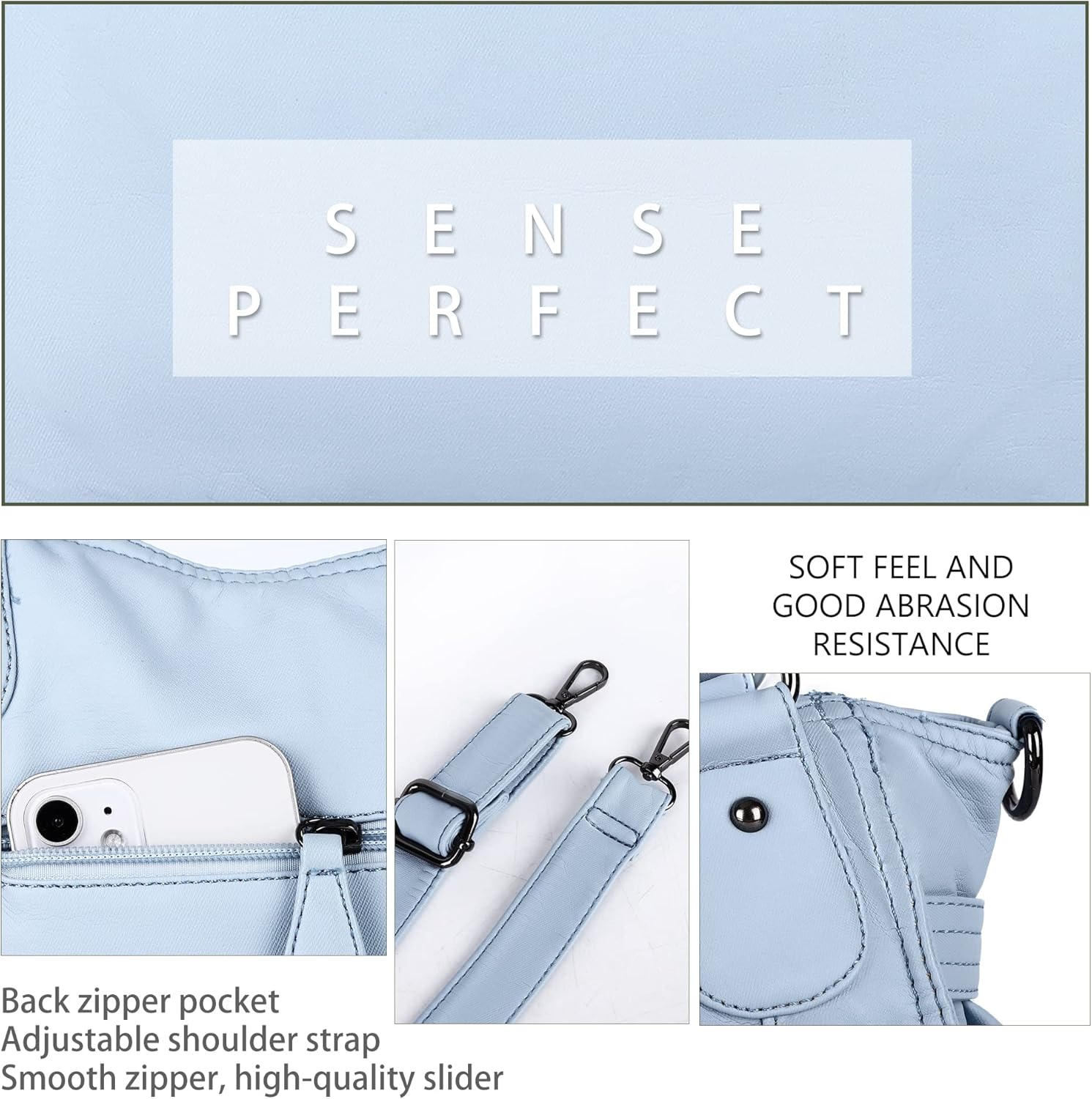 Angel Kiss Handbags for Womens Top-Handle Hobo Purse Roomy Casual Shoulder Bags PU Tote Satchel Purse for Women - Image 7