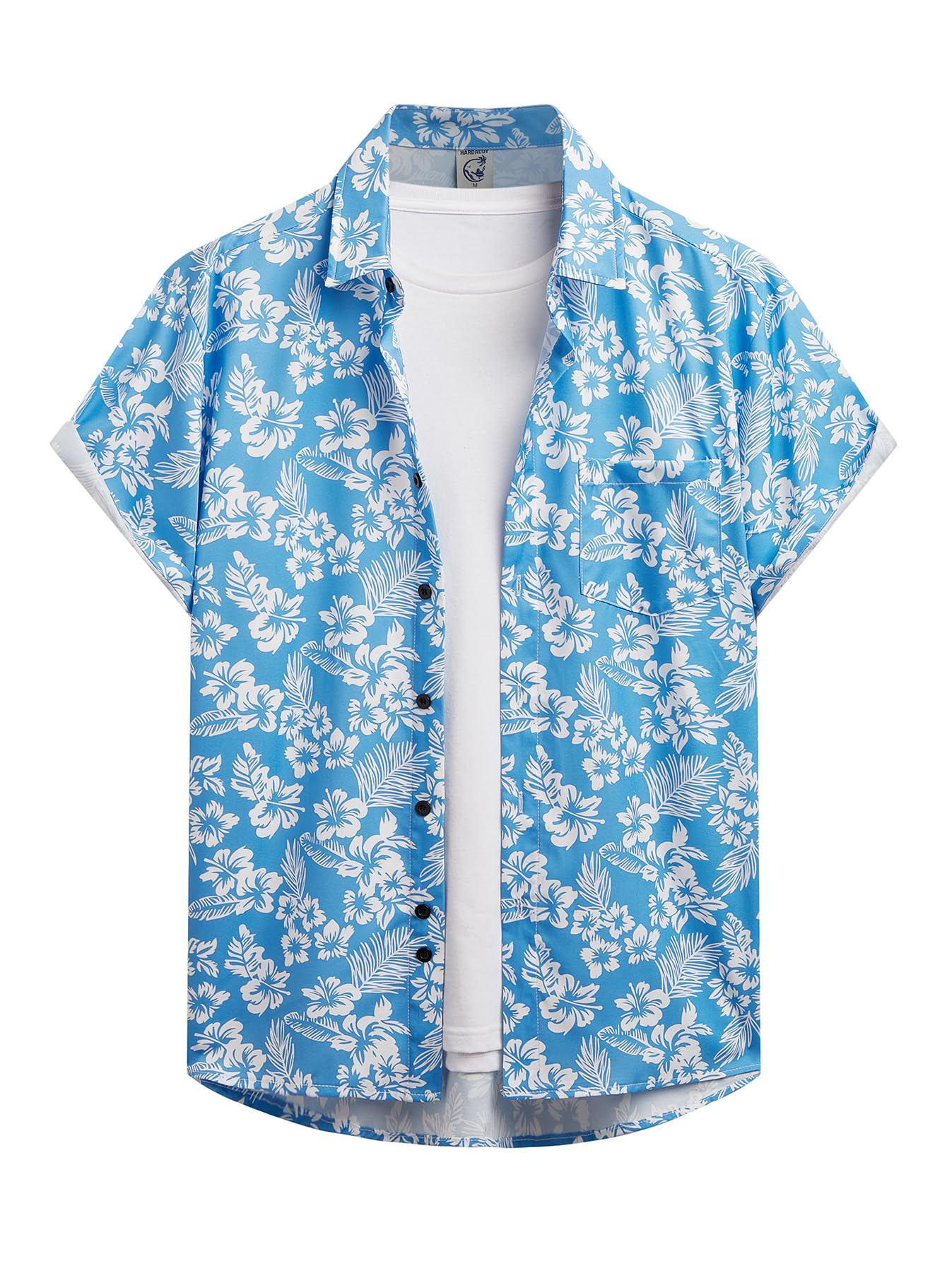 Hardaddy Mens Casual Hawaiian Shirts Short Sleeve Button Down Tropical Shirts Beach Summer Shirts
