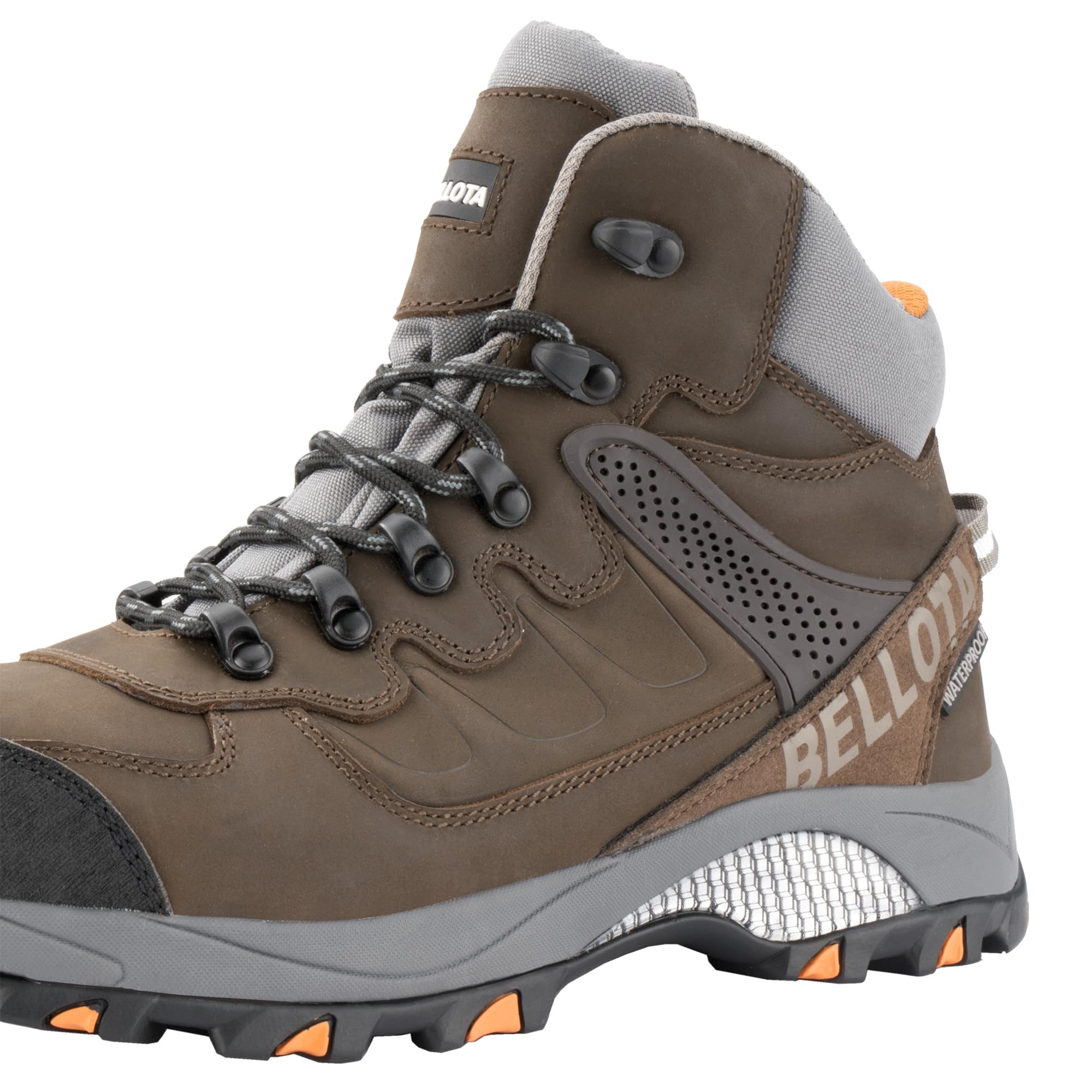 Bellota FTW01 BS3- Bota de Seguridad Unisex Agro Outdoor S3, Calzado de Trabajo en Piel Hidrófuga Crazy Horse, Membrana Impermeable y Puntera Reforzada Antiabrasión, Resistente a Golpes/Rozaduras.