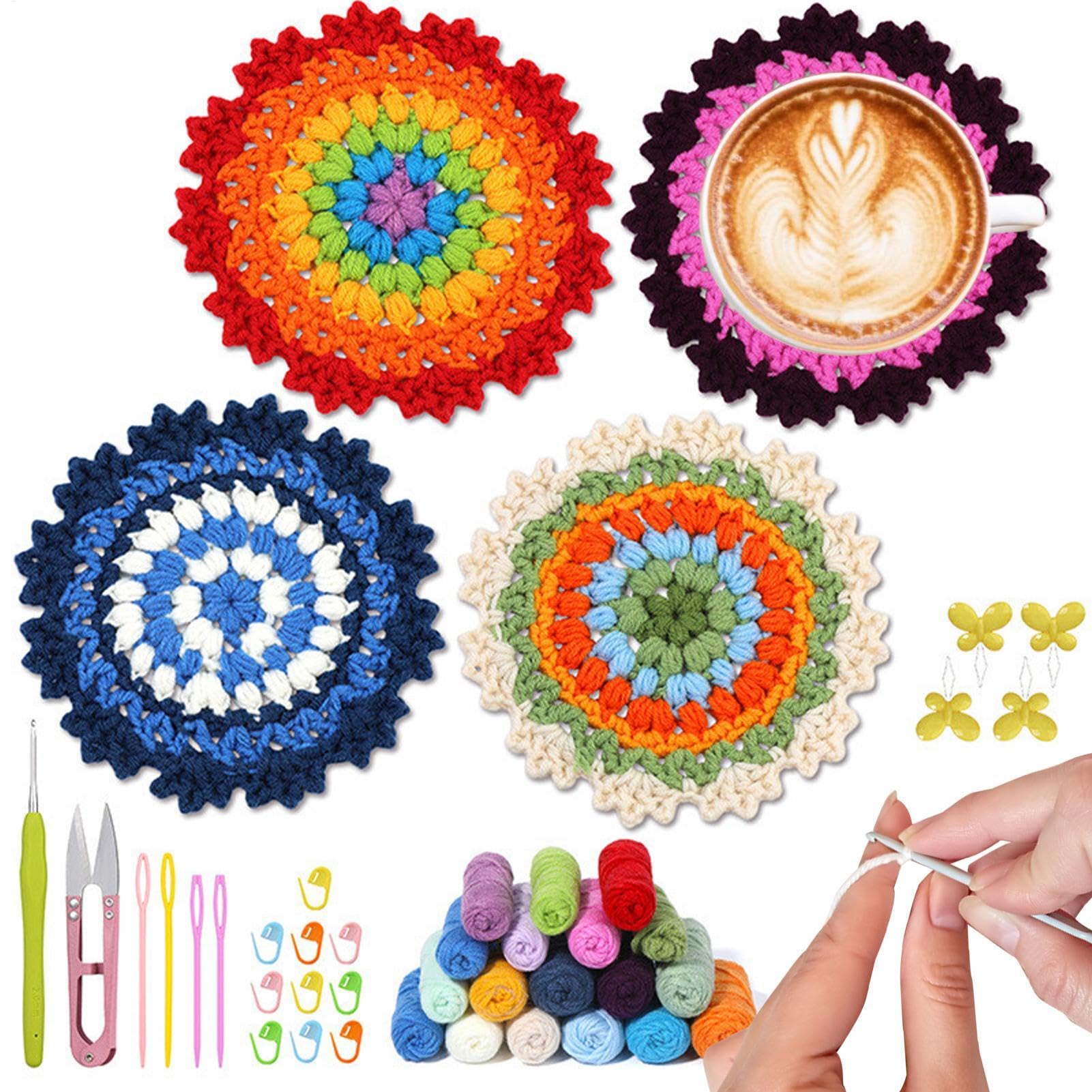 Crochet Flower Coaster Kit