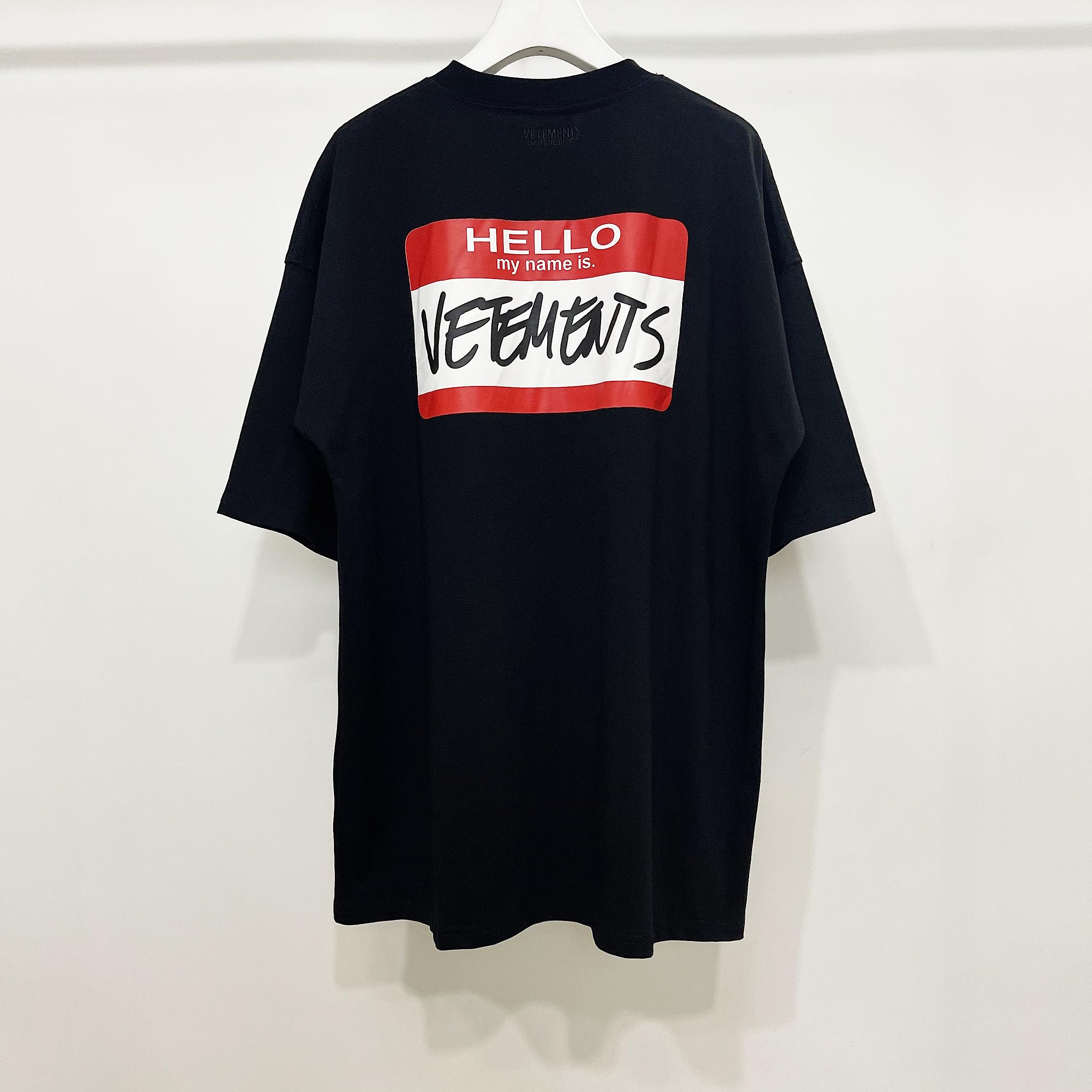 Hello My Name Is Vetements T Shirt Men Women 1:1 Yellow Logo 