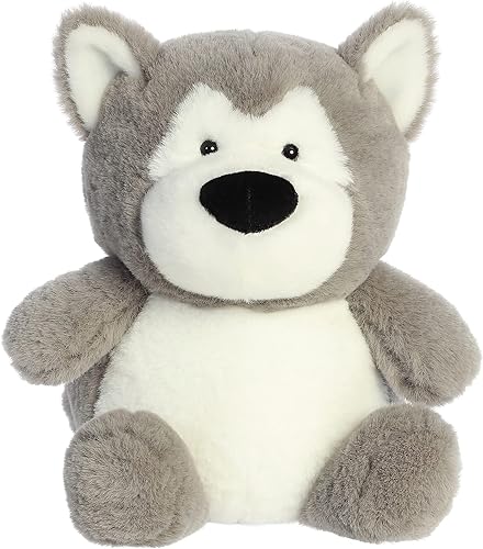 Aurora® Adorable animal de peluche Stubez™ Hero Husky™ - Sobrecarga de Cuteness - Diversión sin fin - Gris 11 pulgadas