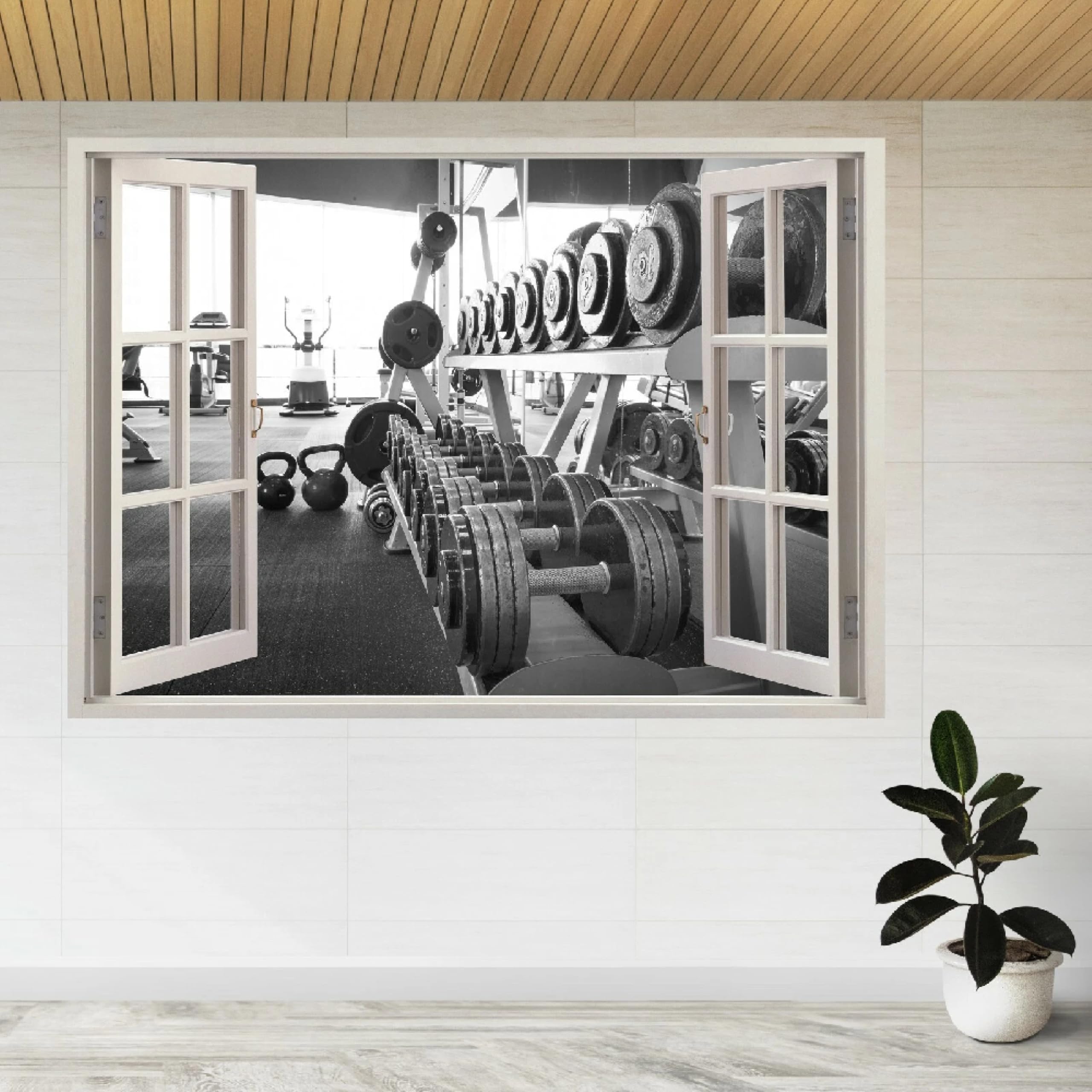 Autocollants de décoration murale Exercice De Remise En Forme Affiche amovible Smashed Tattoo Stickers muraux en vinyle pour la décoration de la maison chambre 70x122cm