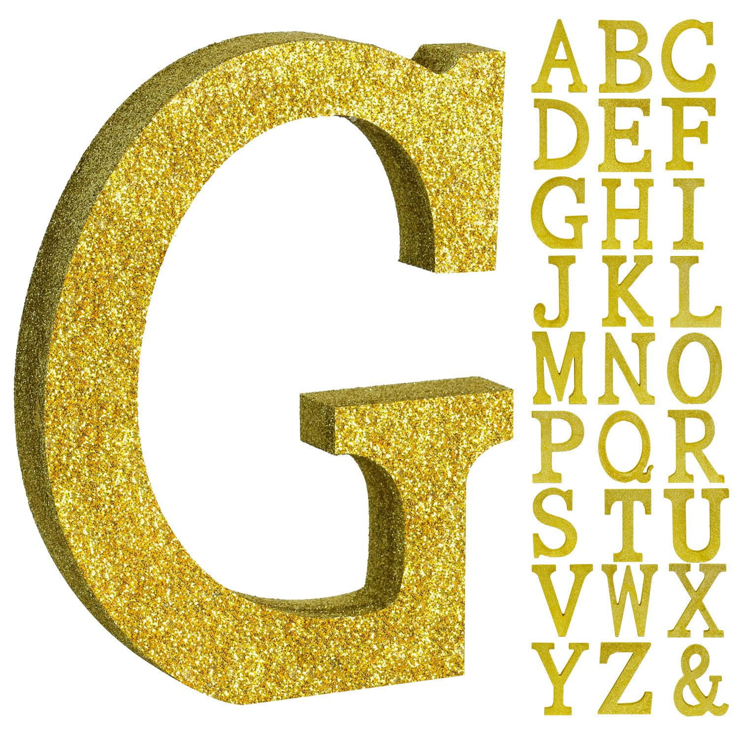 Amazon.com: TONIFUL 8 Inch Gold Glitter Letter G Table Centerpiece A-Z ...