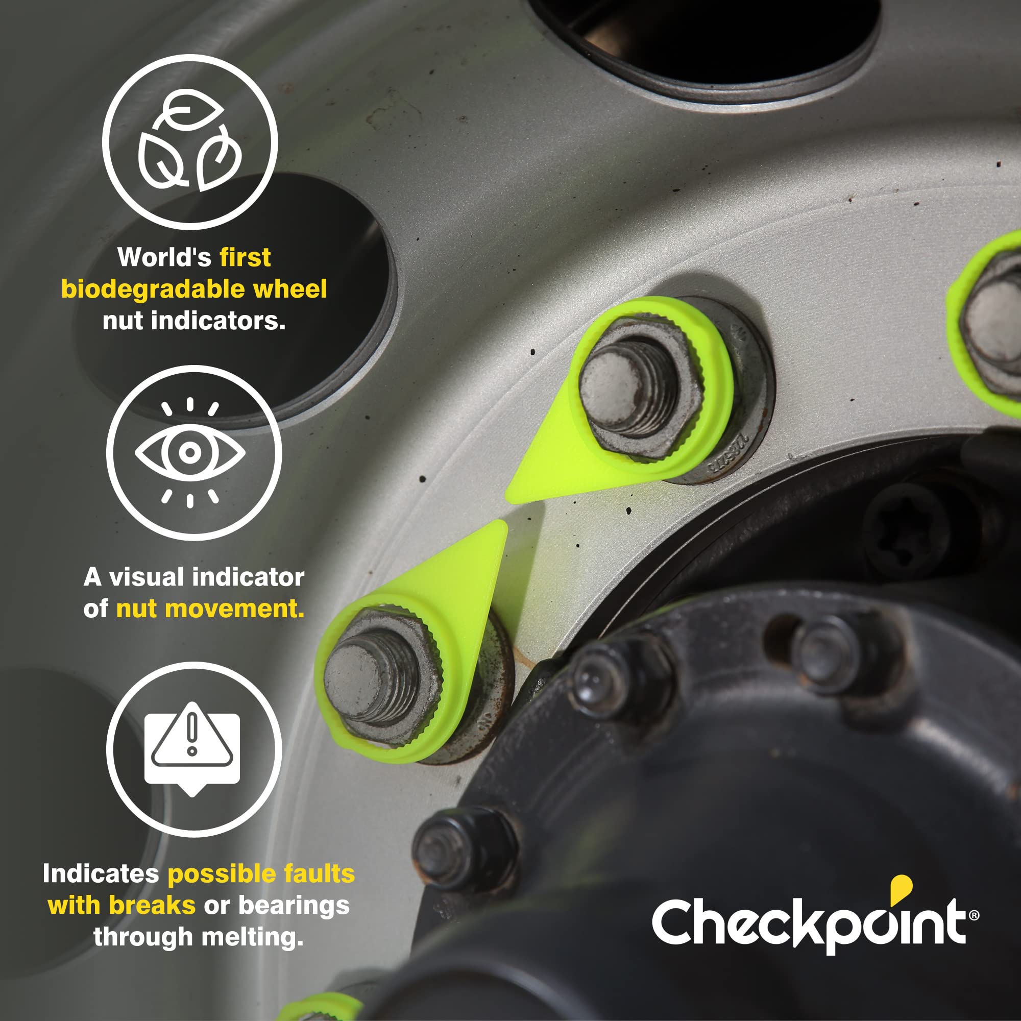 Amazon.co.jp: Checkpoint 22 mm ホイールナットインジケーター