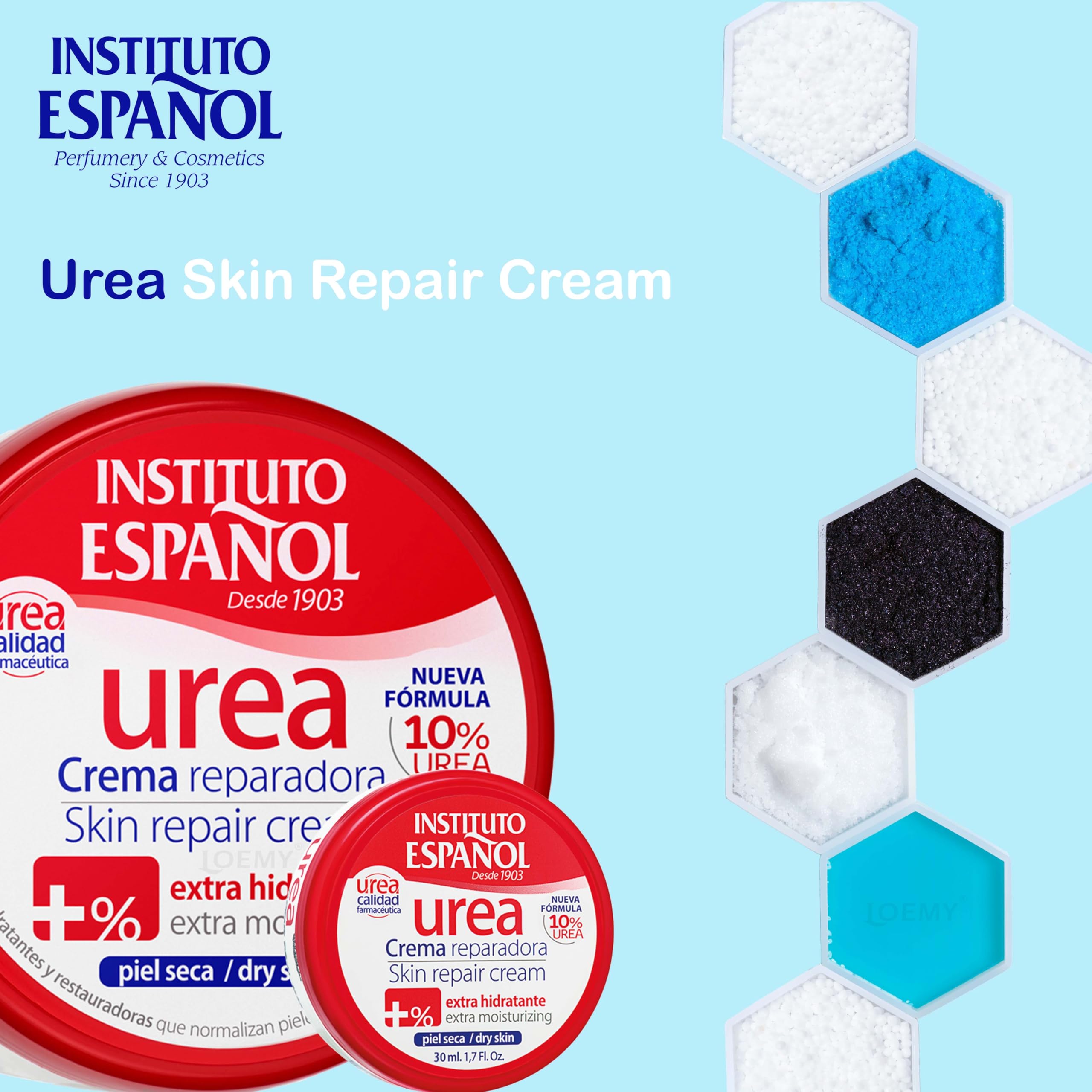Instituto Español Crema Corpo Idratante per Pelle Secca e Screpolata, Crema Mani, Piedi, Rigenerante per Pelle Ruvidità, Tattamento Quotidiano con Alto Contenuto di Urea, Set Viaggio 430ml